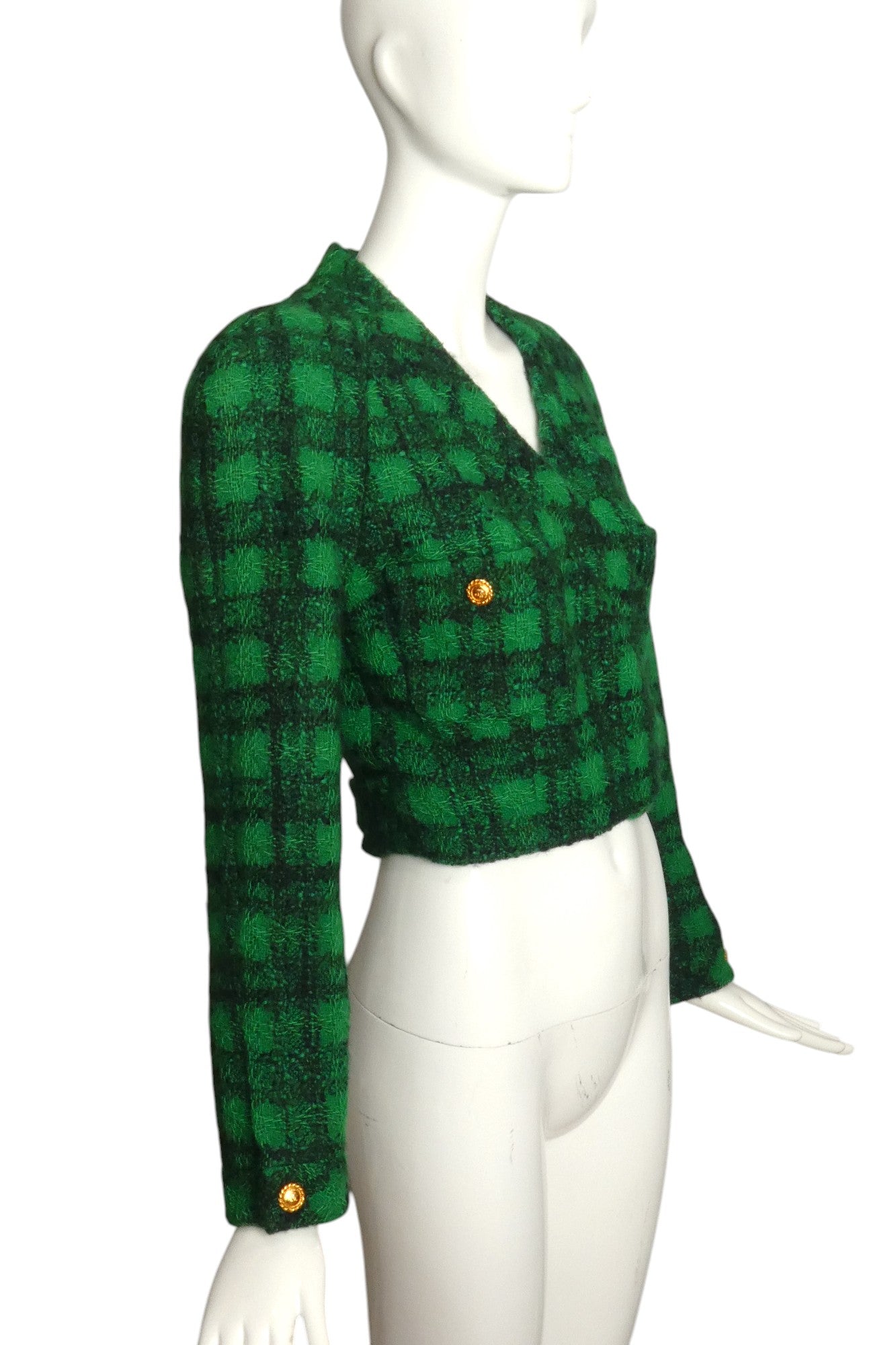 CHANEL BOUTIQUE- 1988 Wool Tweed Cropped Jacket, Size 8