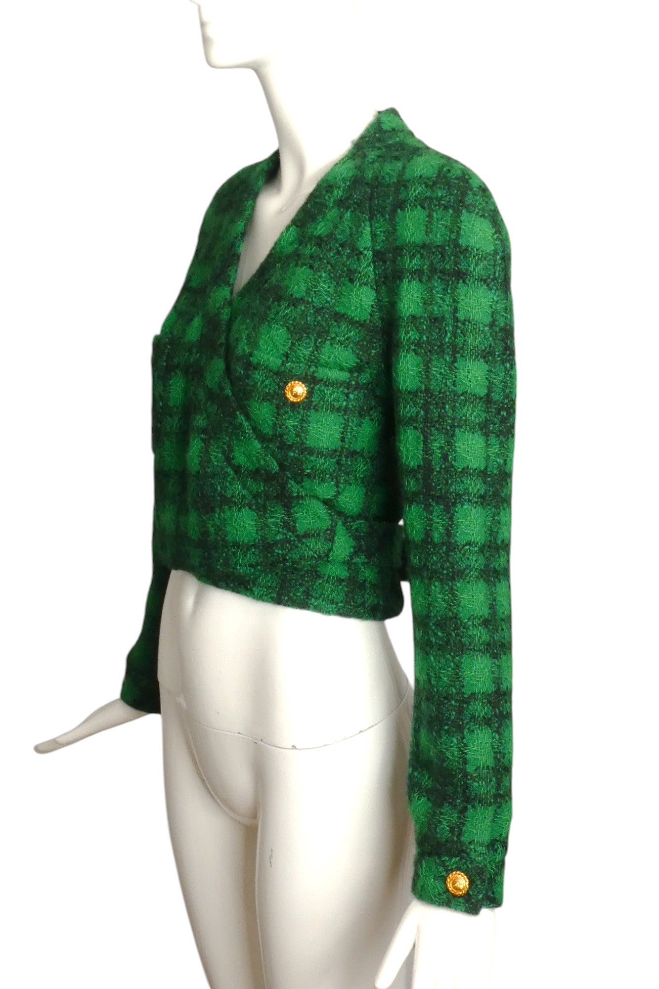 CHANEL BOUTIQUE- 1988 Wool Tweed Cropped Jacket, Size 8