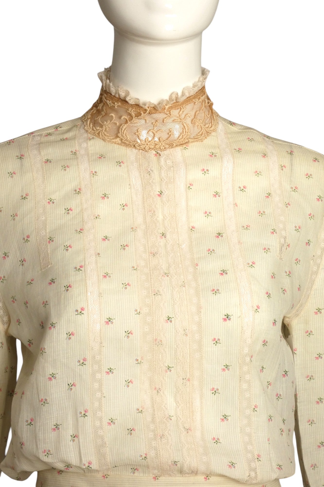 RALPH LAUREN - 1980s 2pc Floral Print Linen Dress, Size 8