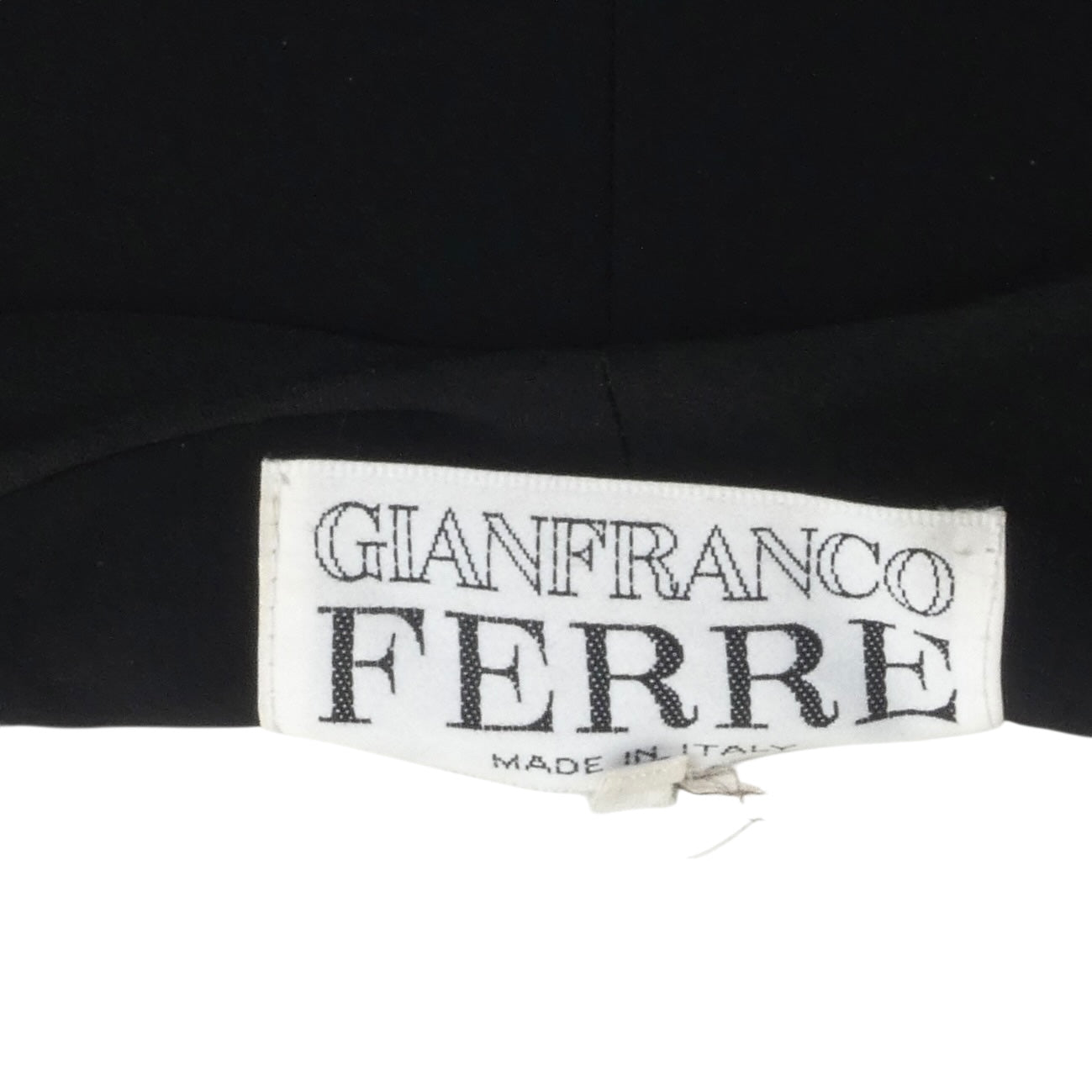 GIANFRANCO FERRE- 1990s Black Wool & Raffia Evening Gown, Size 6