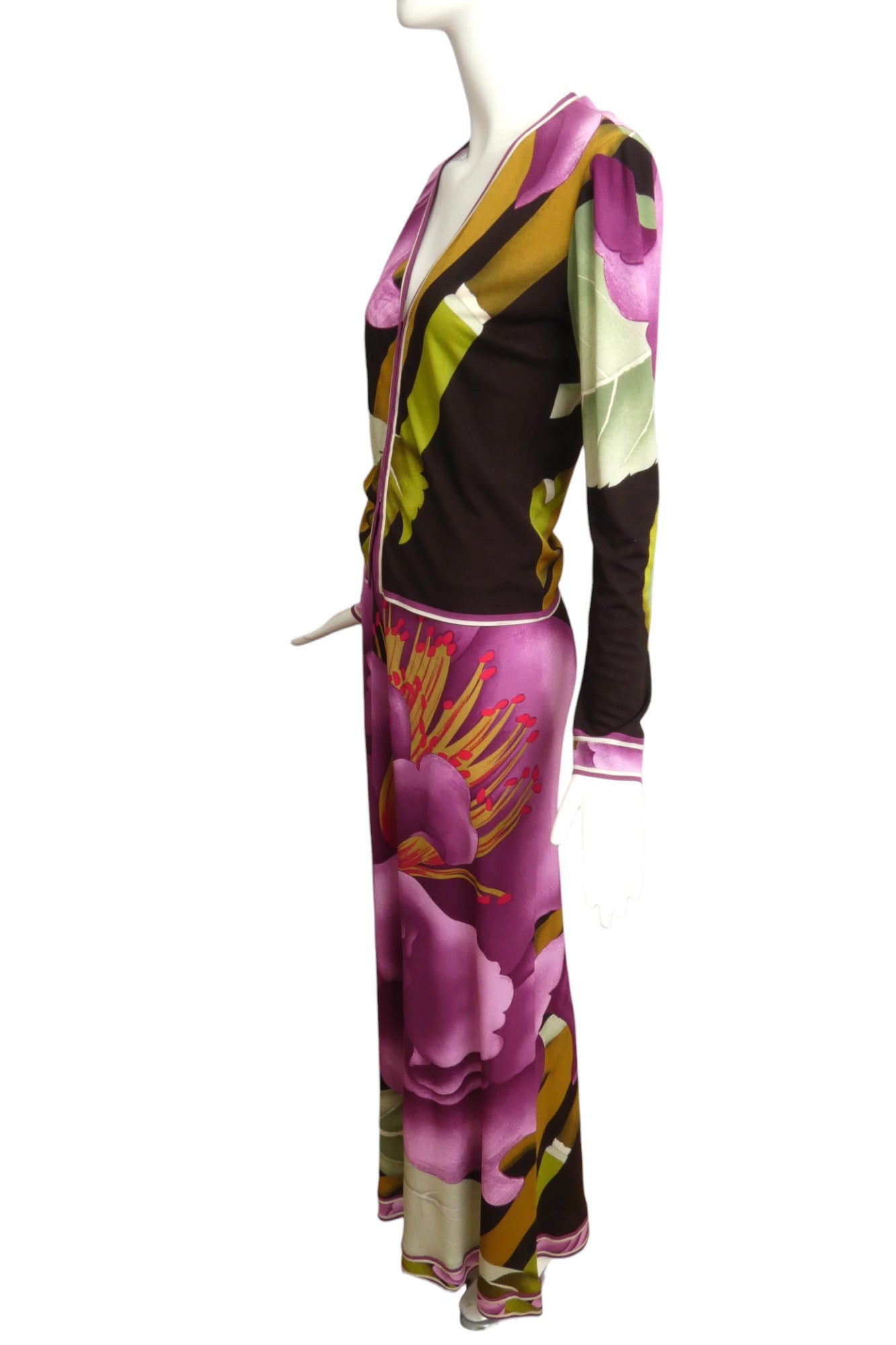 LEONARD- 2002 2pc Printed Silk Jersey Ensemble, Size 4
