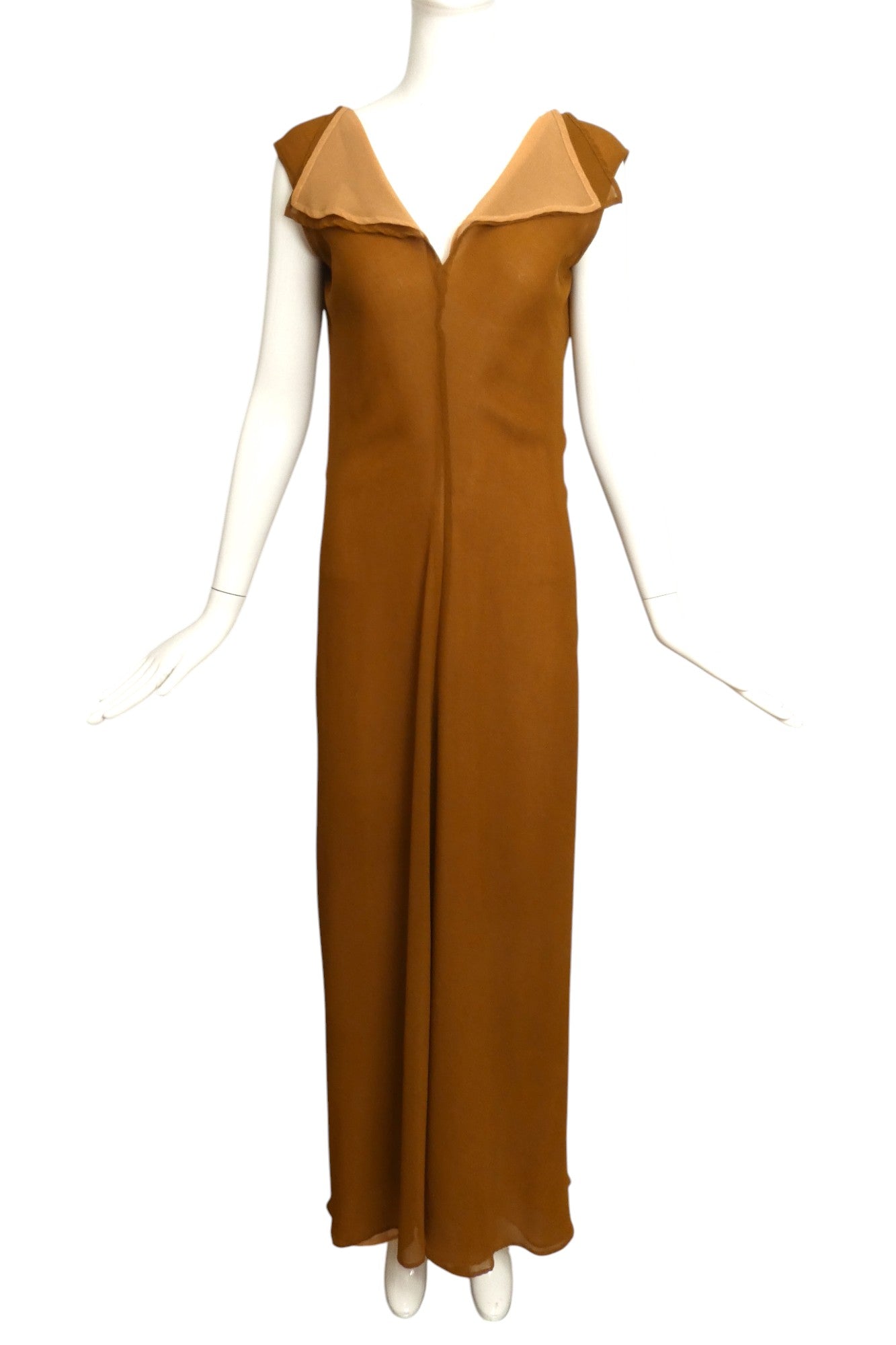 JIL SANDER- AS IS 1997 Sheer Wool Evening Gown, Size 6