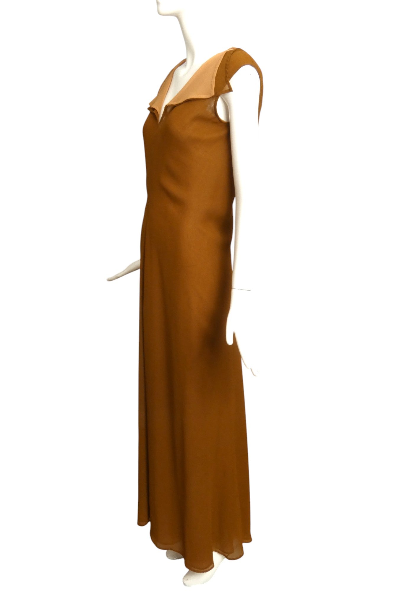 JIL SANDER- AS IS 1997 Sheer Wool Evening Gown, Size 6