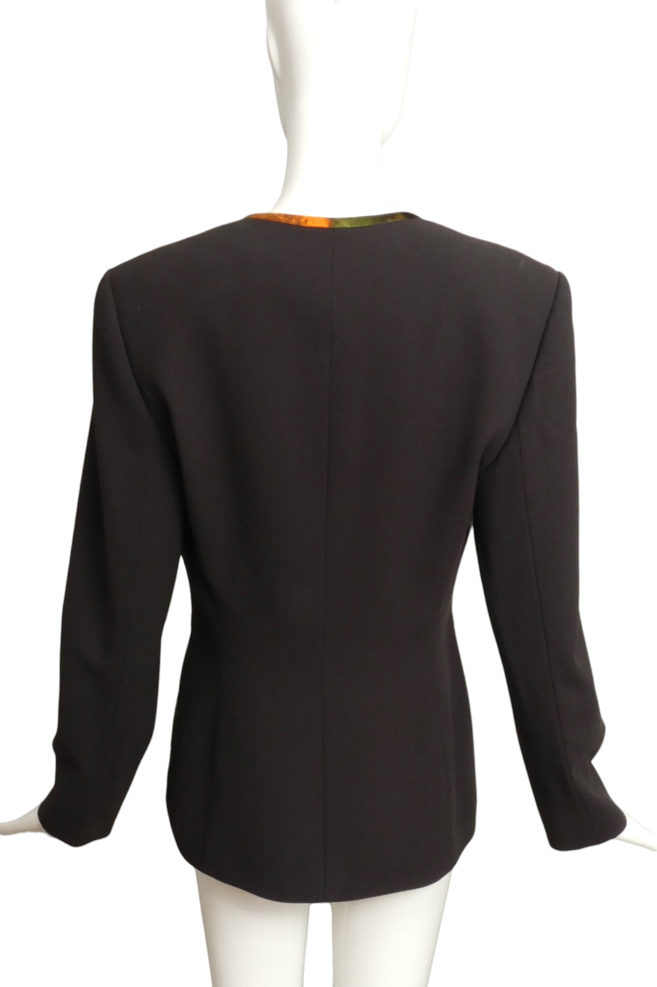 CHRISTIAN DIOR- 1990s Floral Velvet & Crepe Jacket, Size 6