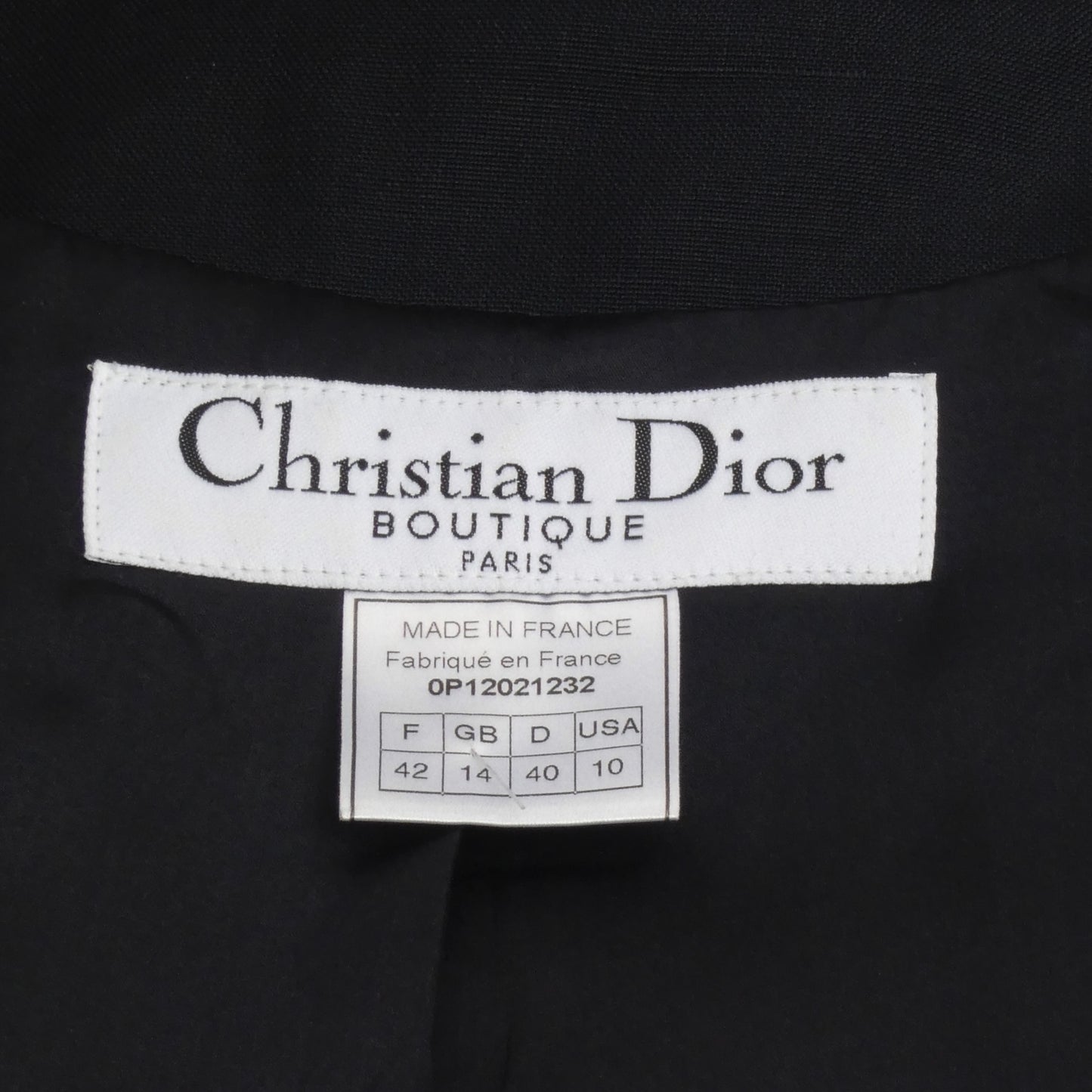 CHRISTIAN DIOR- 2000 2pc Navy Dress Ensemble, Size 6