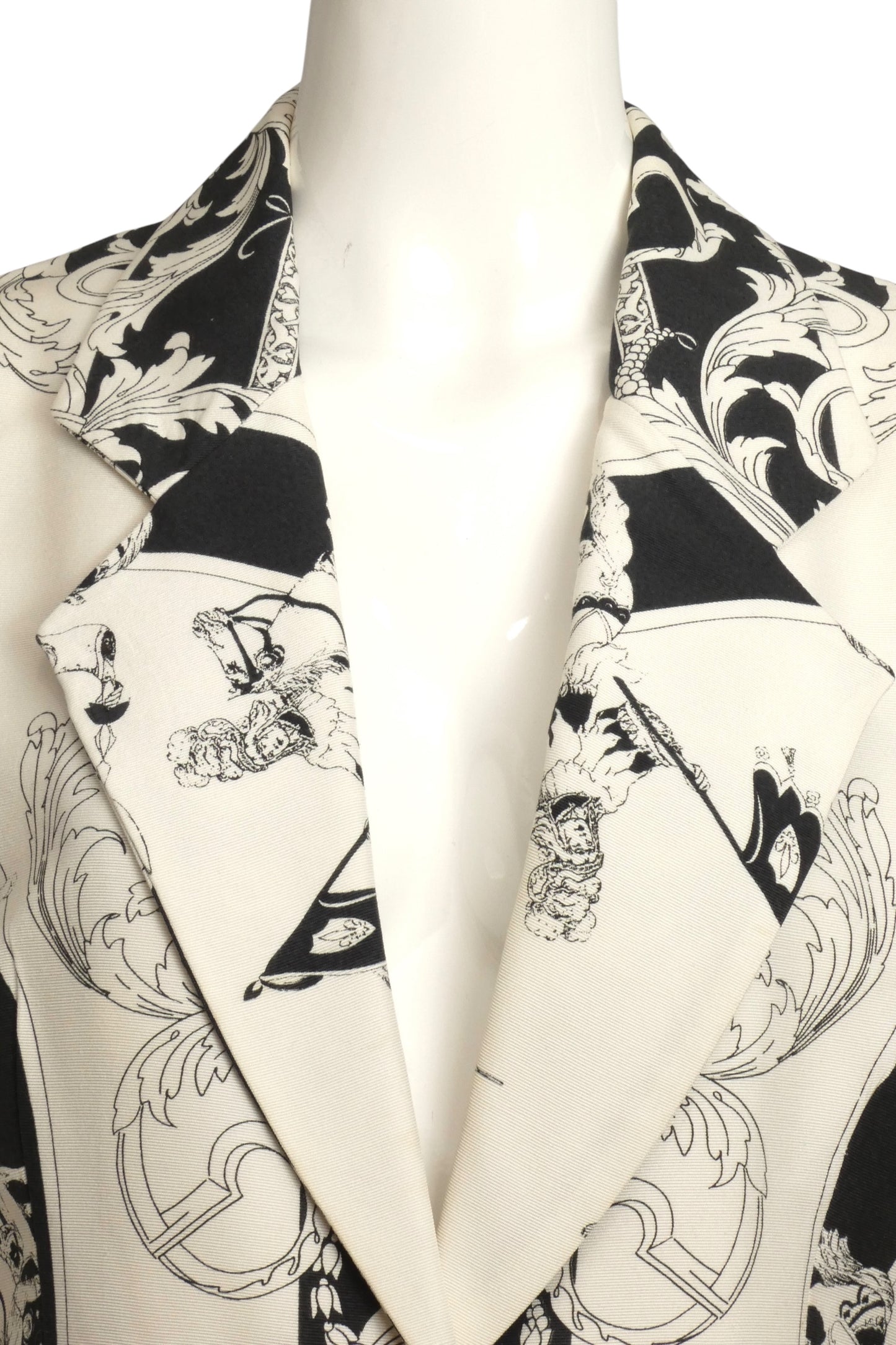 1980s Rayon Print Skirt Suit, Size 4