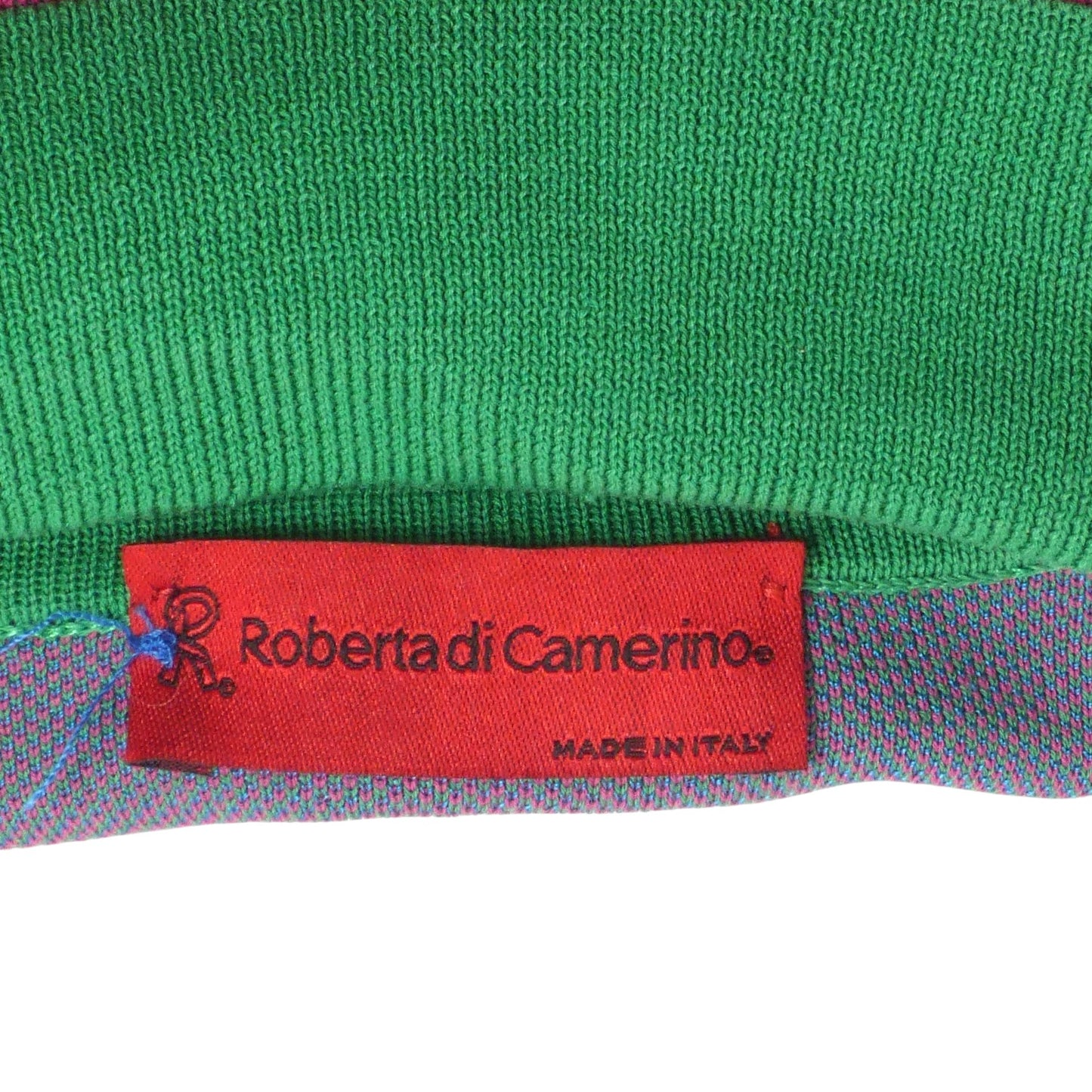 ROBERTA DI CAMERINO- AS IS 1990s Trompe L'oeil Knit Dress, Size 8