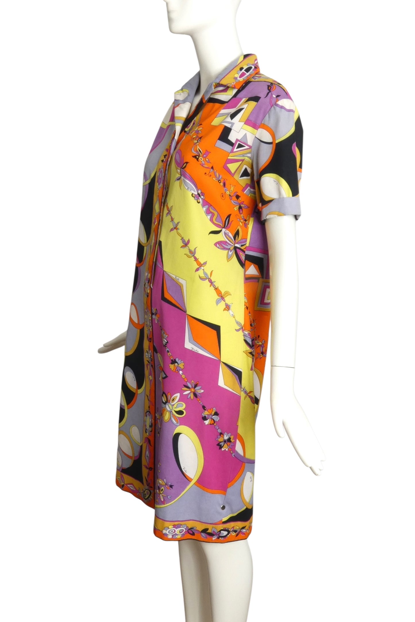EMILIO PUCCI- 1960s Print Cotton Dress, Size 6