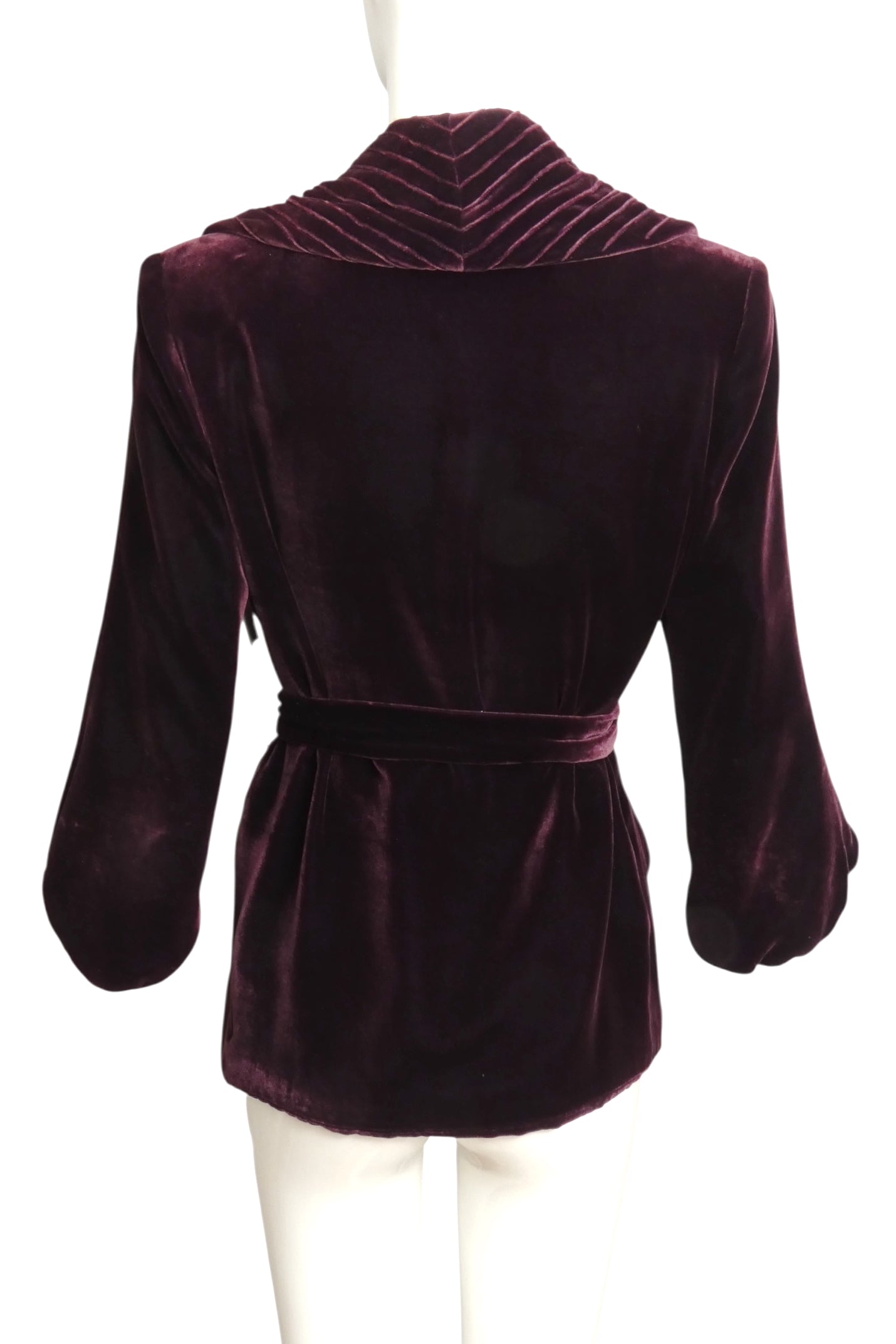 CHLOE- Purple Velvet Smoking Jacket, Size 6