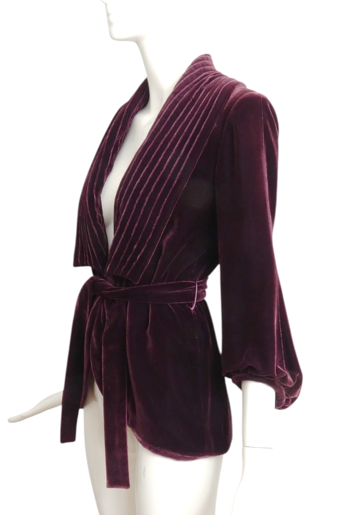 CHLOE- Purple Velvet Smoking Jacket, Size 6