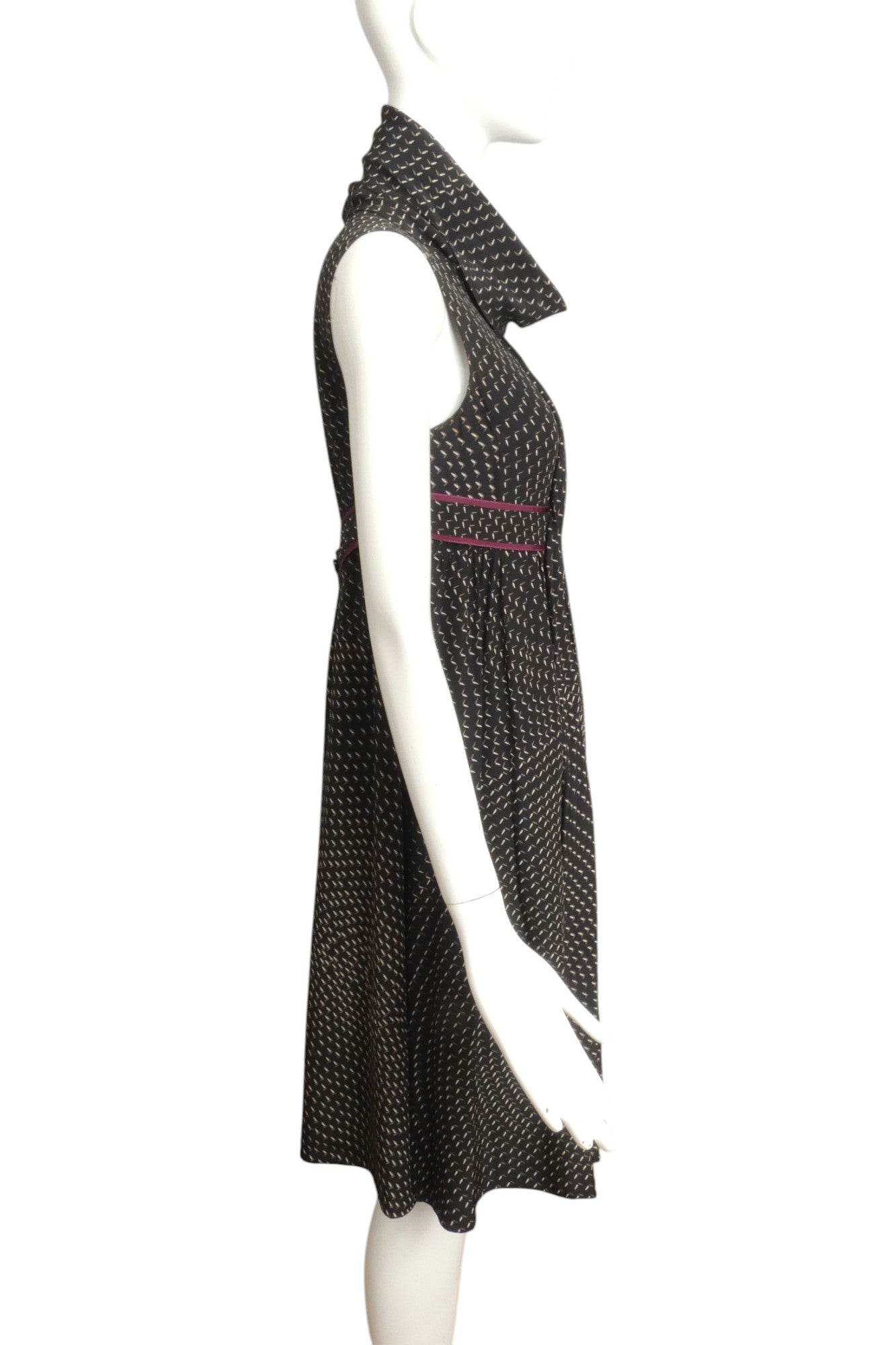 FENDI- Printed Silk Belted Dress, Size 4