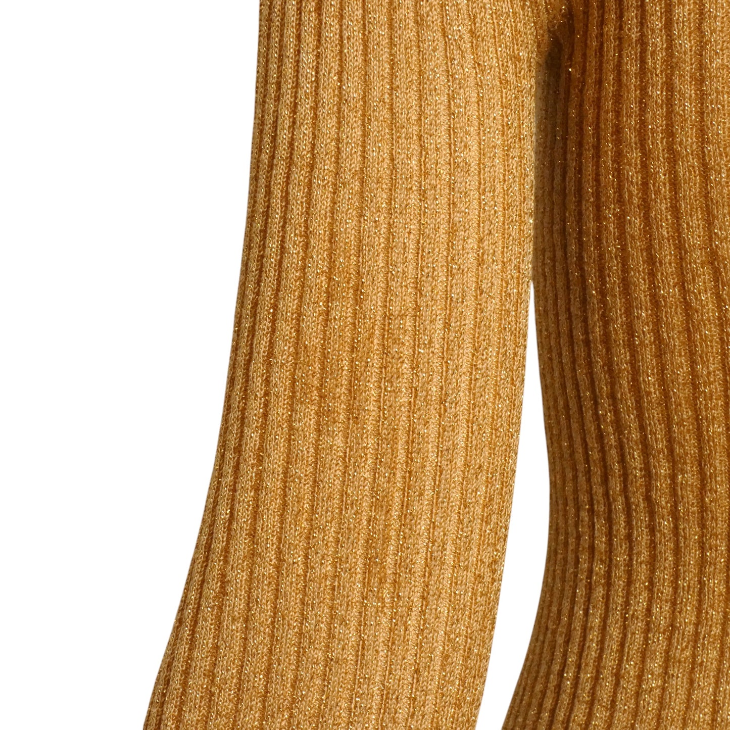 CHRISTIAN DIOR- 1960s Metallic Gold Knit Turtleneck Sweater, Size 2