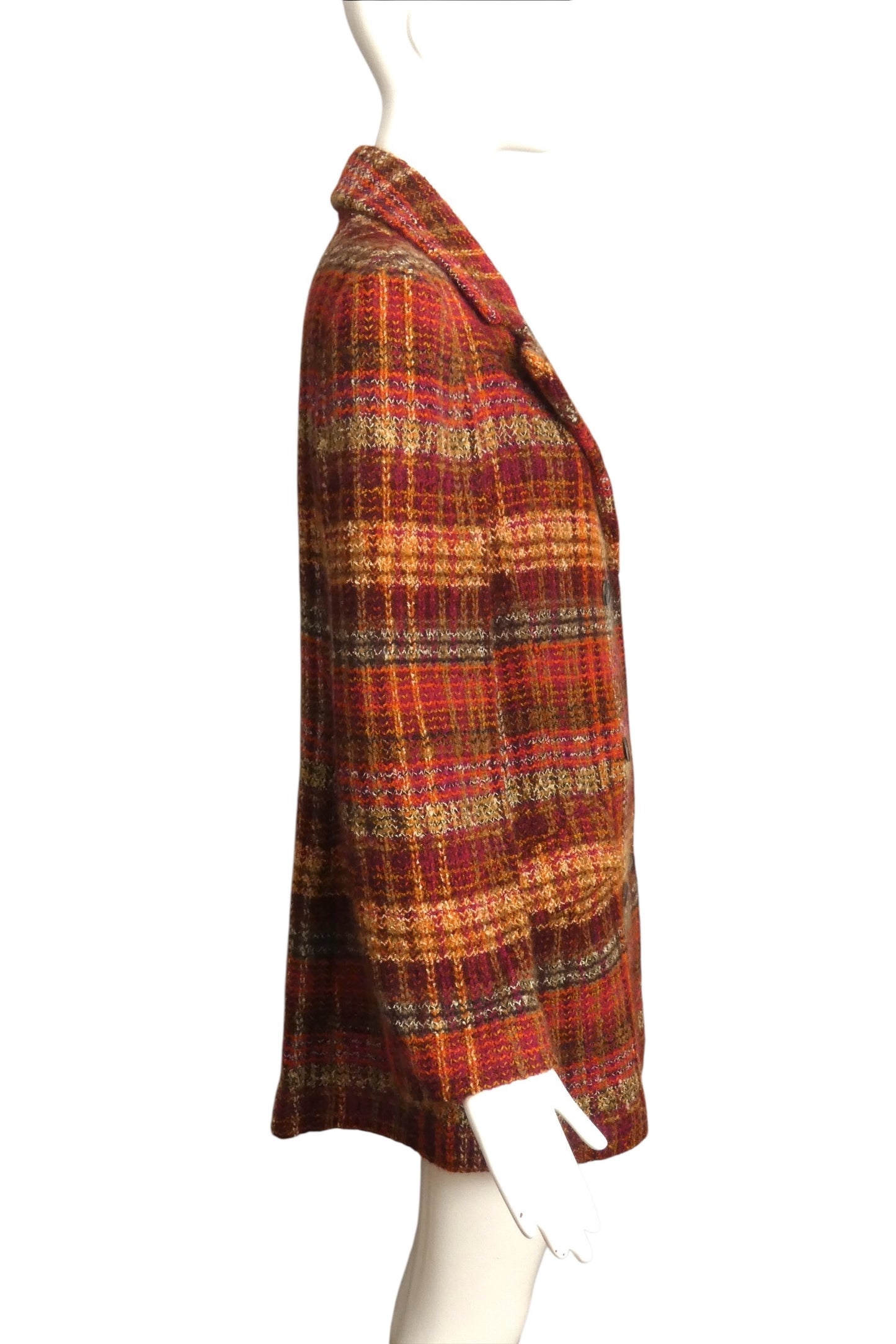 MISSONI- 1980s Double Breast Tweed Coat, Size 12