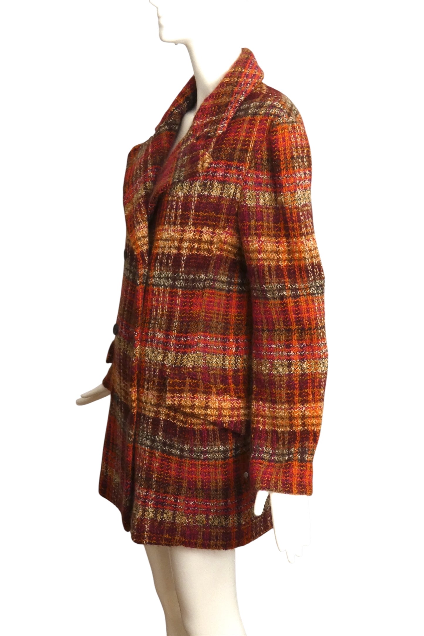 MISSONI- 1980s Double Breast Tweed Coat, Size 12