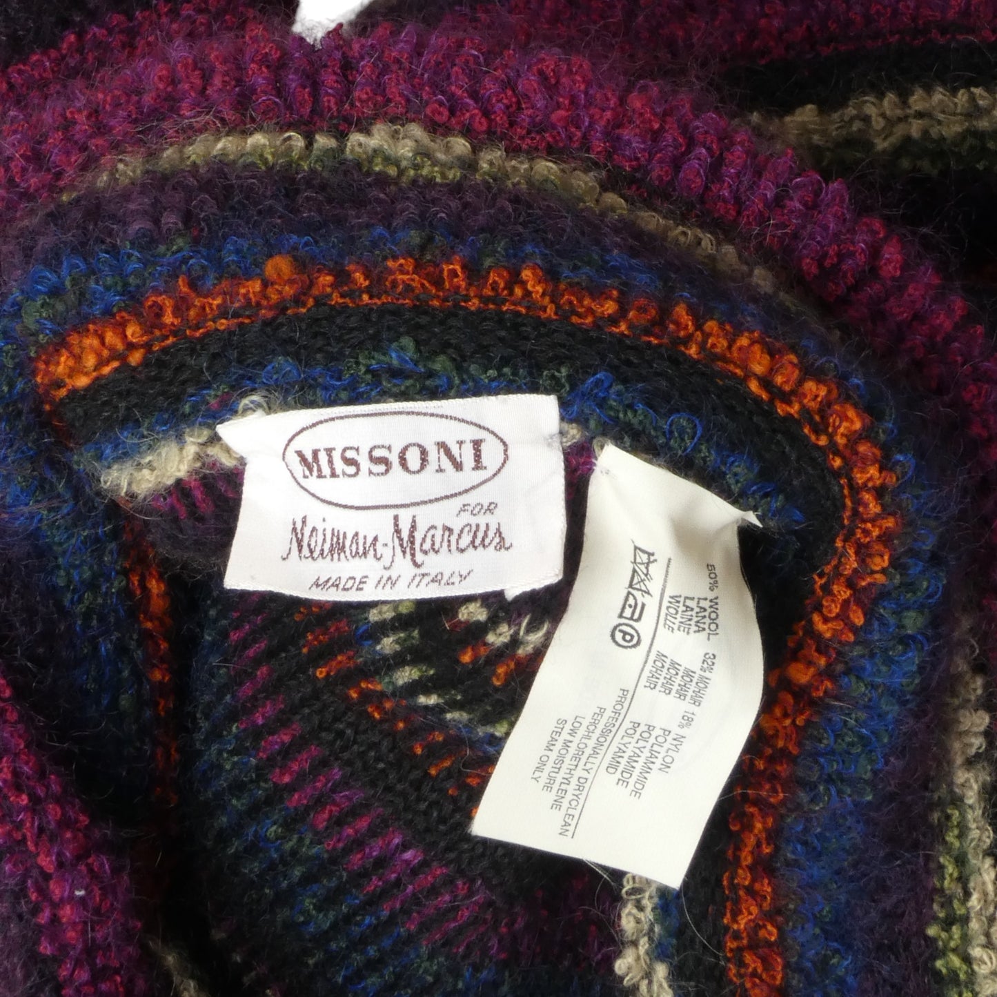 MISSONI- 1970s Wool Striped Coat, Size 10