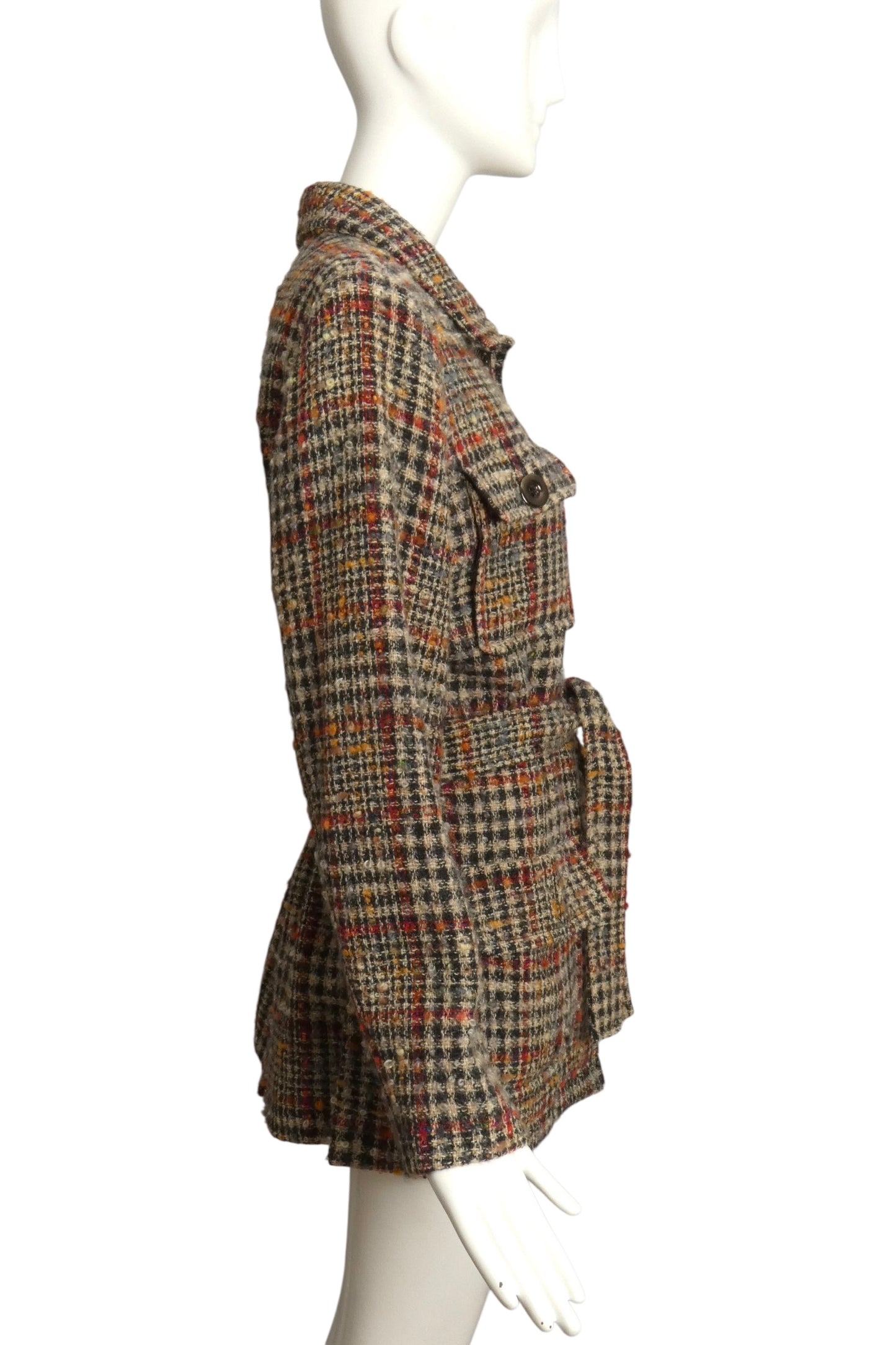 YVES SAINT LAURENT- 1996 Wool Tweed Coat, Size 10