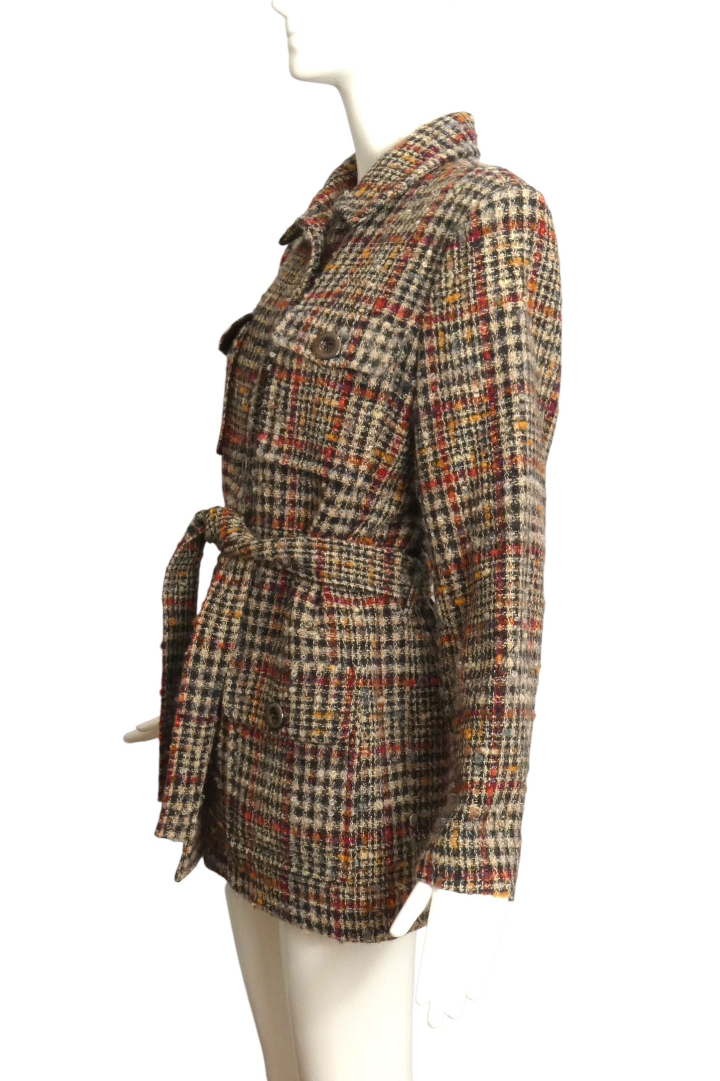 YVES SAINT LAURENT- 1996 Wool Tweed Coat, Size 10