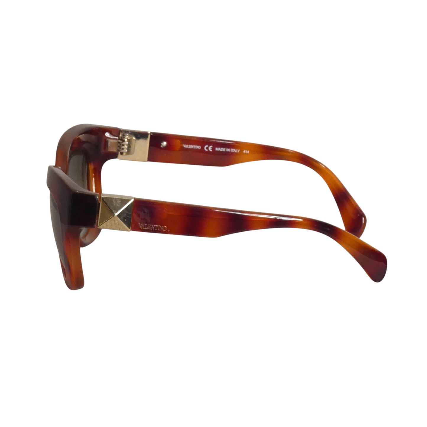 VALENTINO- Brown Roman Stud Sunglasses