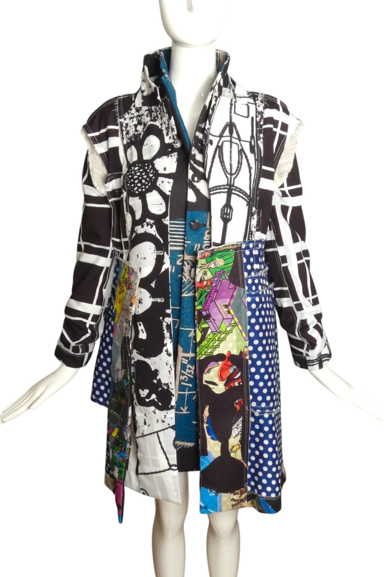 COMME DES GARCONS- 2018 Fabric Block Coat, Size Small