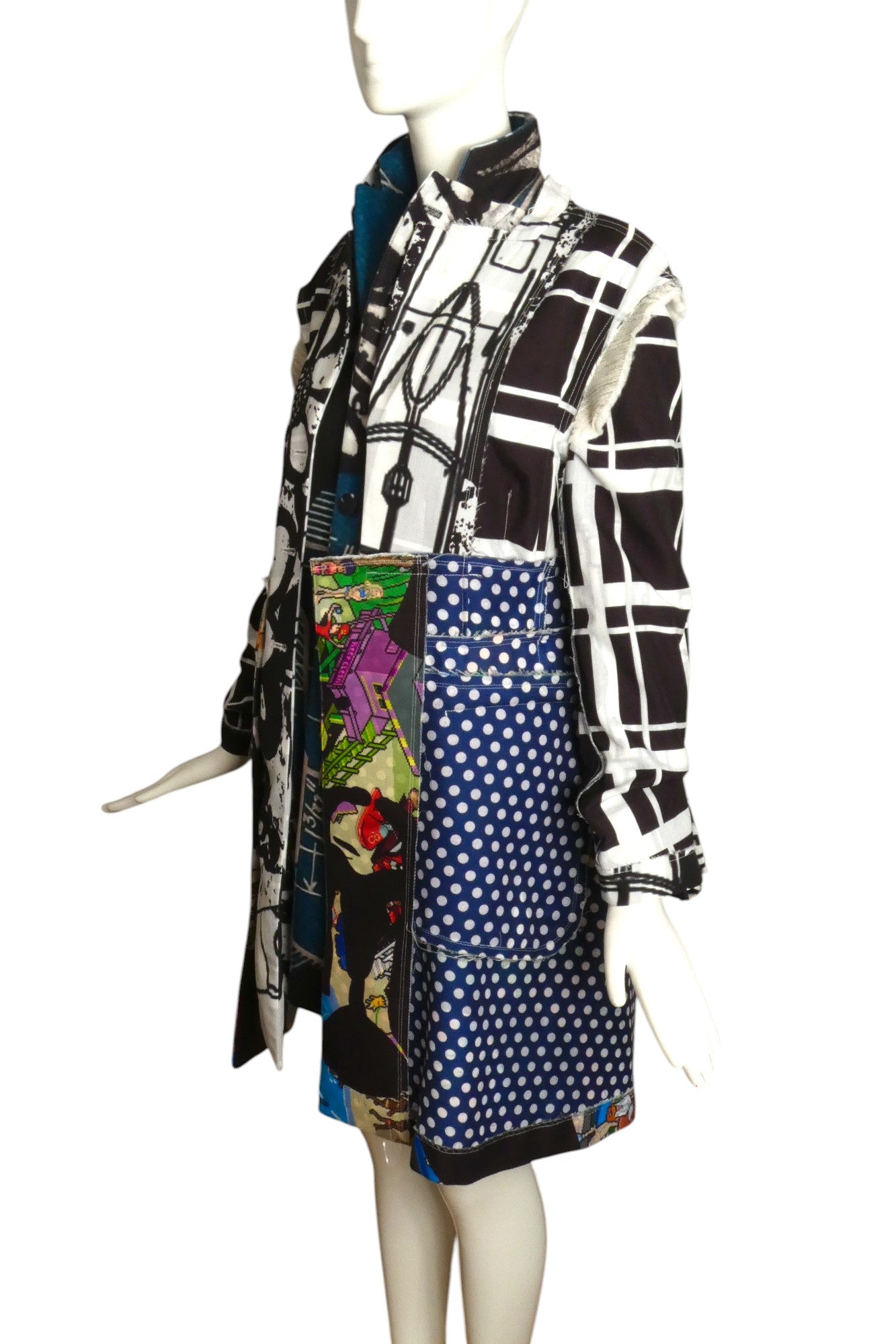 COMME DES GARCONS- 2018 Fabric Block Coat, Size Small