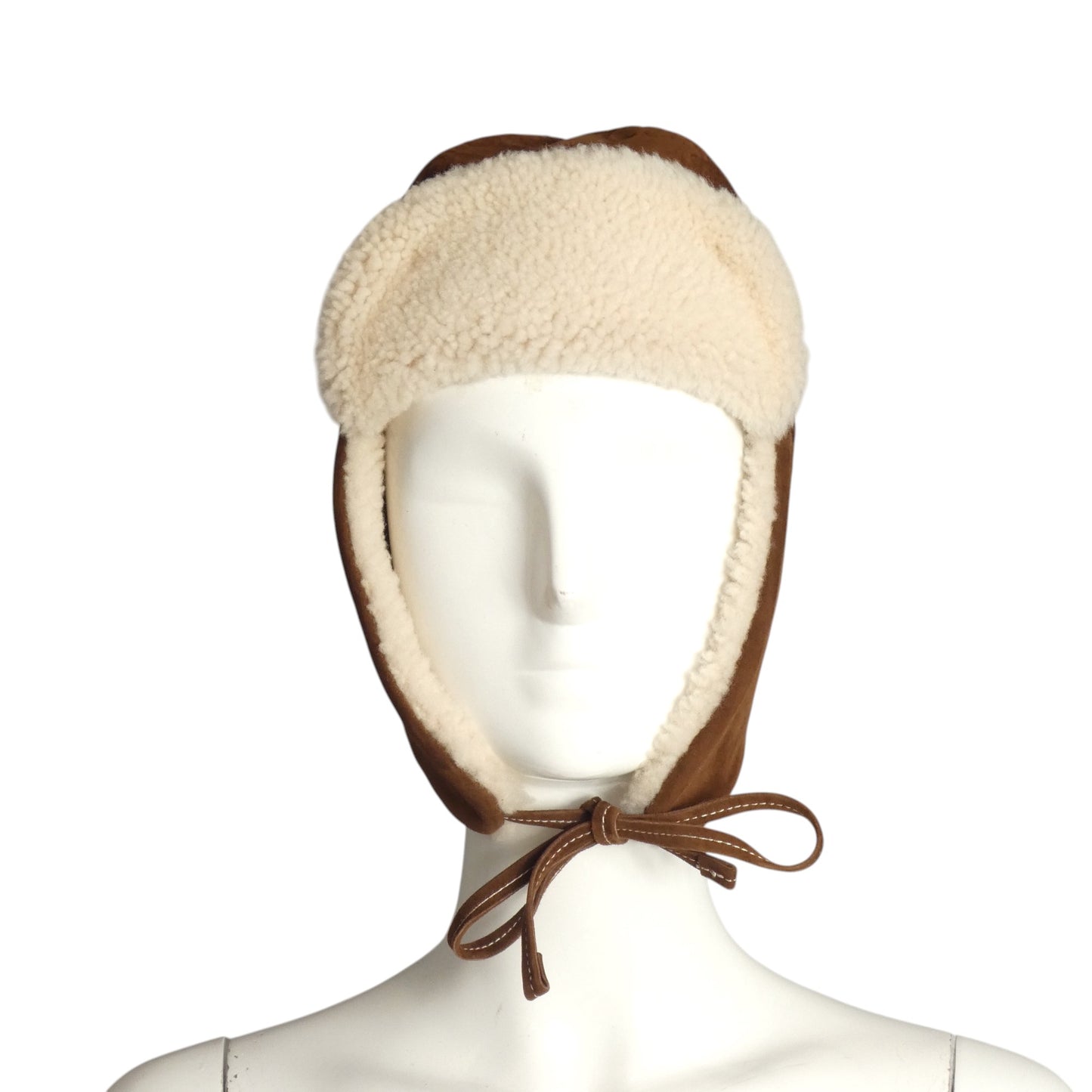 GUCCI- NWT 2023 Shearling & Brown Suede Trapper Hat, Size Medium