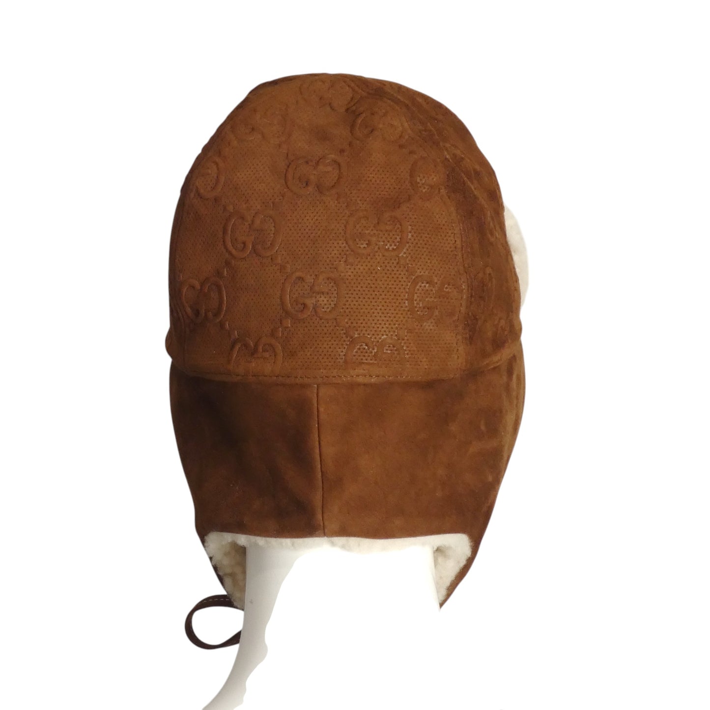 GUCCI- NWT 2023 Shearling & Brown Suede Trapper Hat, Size Medium