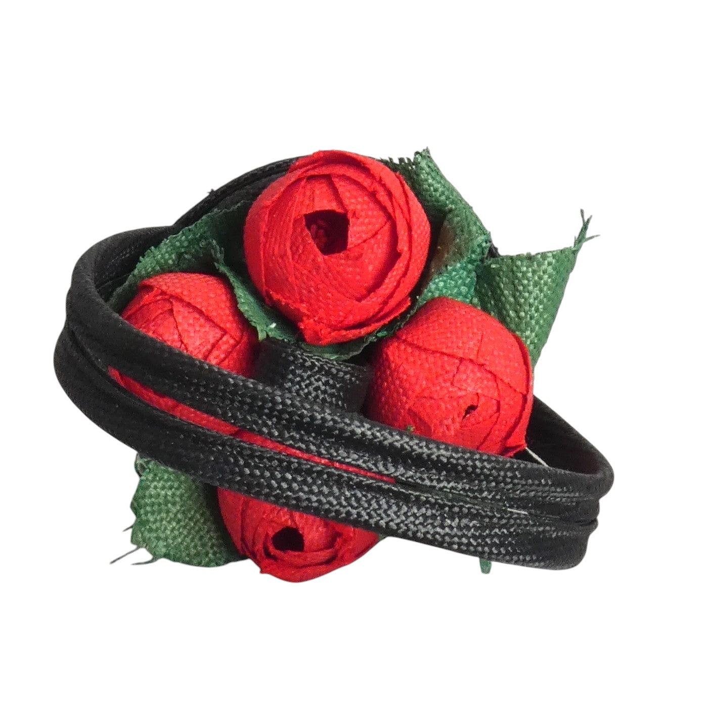 LULU GUINNESS- NWT Black & Red Straw "Baby Florist" Purse