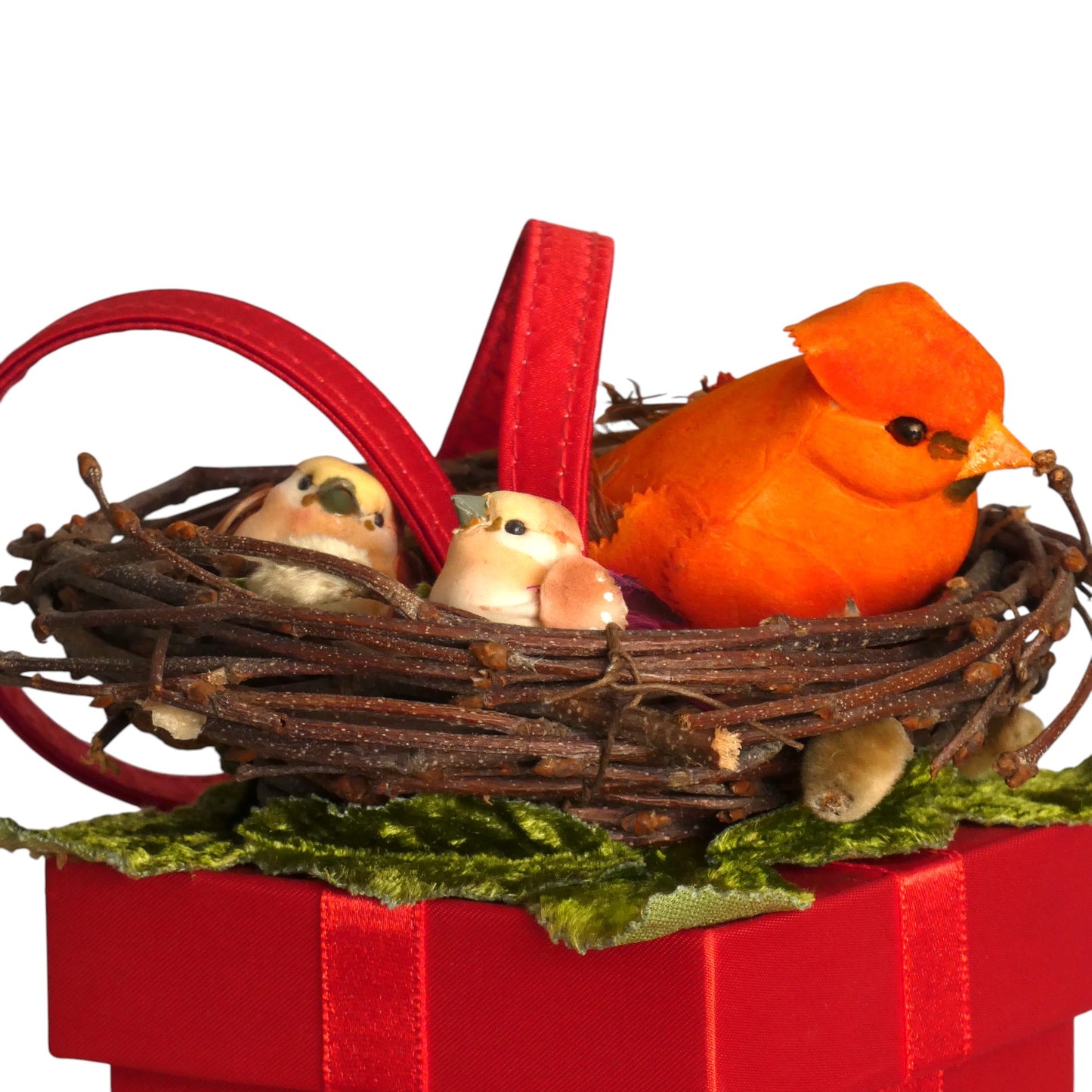 LORREN BELL- Red Birds Nest Box Purse