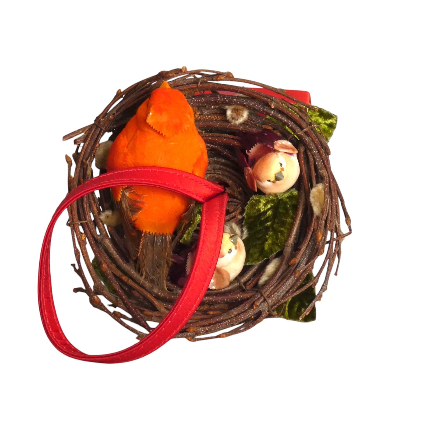 LORREN BELL- Red Birds Nest Box Purse