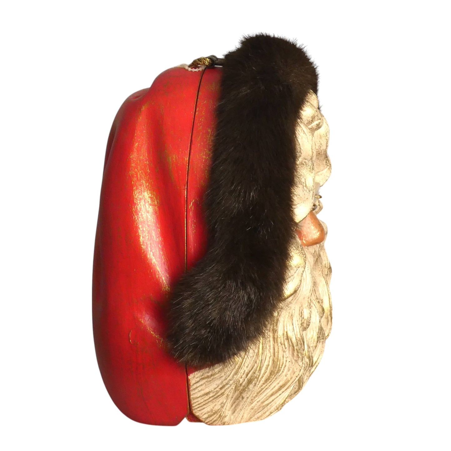 TIMMY WOODS- NWT Fur Trimmed Santa Clause Purse