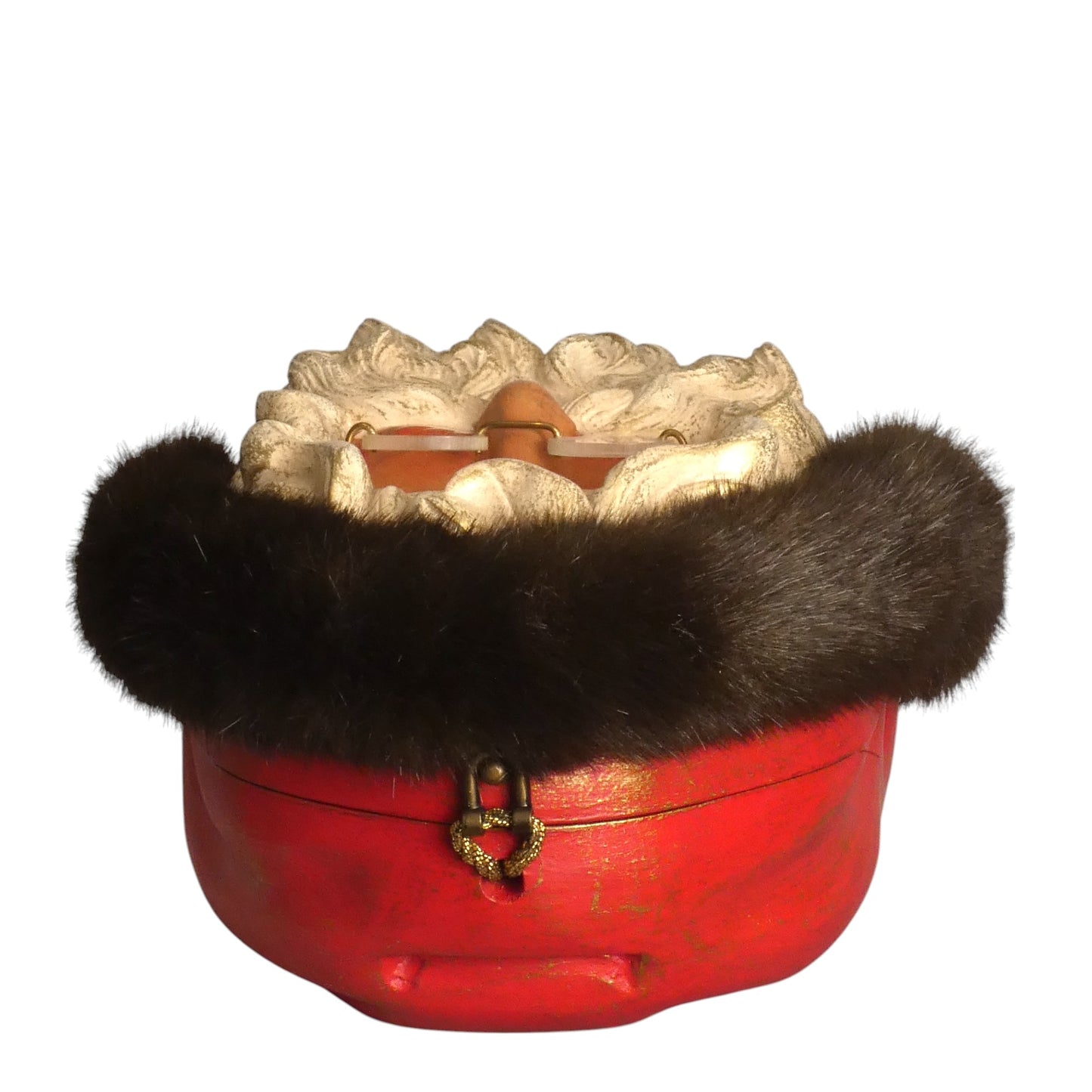 TIMMY WOODS- NWT Fur Trimmed Santa Clause Purse