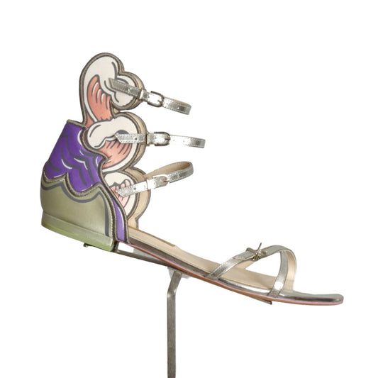 SOPHIA WEBSTER- Metallic Wave Sandals, Size 39