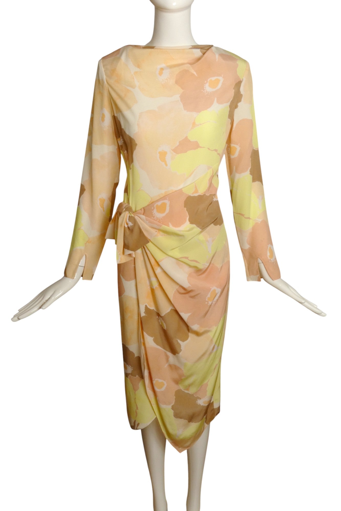 ST JOHN- NWT Floral Silk Dress, Size 6
