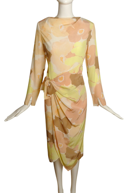 ST JOHN- NWT Floral Silk Dress, Size 6