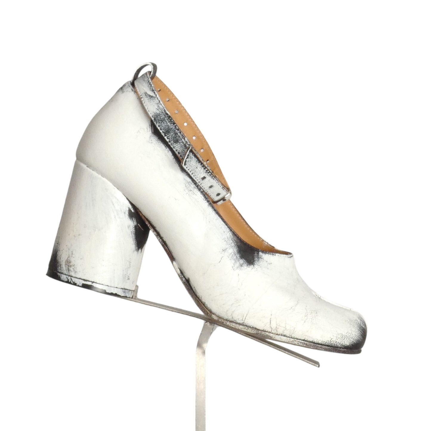 MAISON MARGIELA- 2020 Distressed Tabi Bianchetto Heels, Size 37