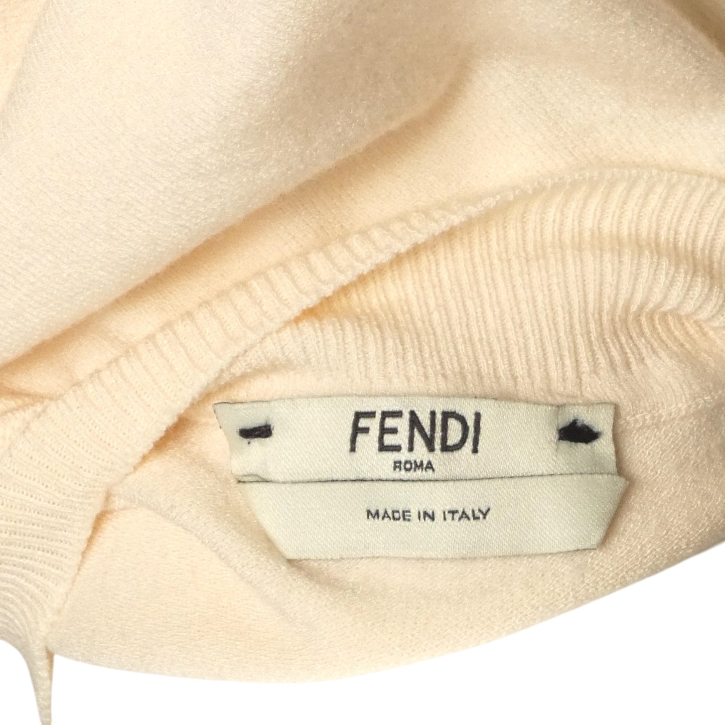 FENDI- 2019 Ivory Mania Cage Knit Sweater, Size 4