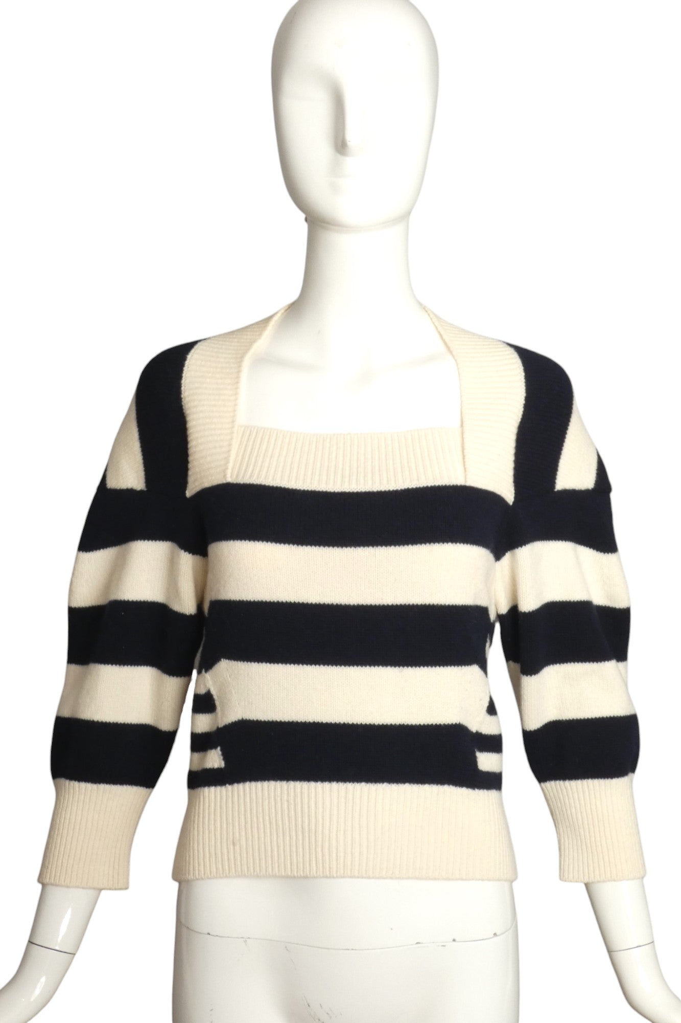ALEXANDER MCQUEEN- 2021 Wool Stripe Sweater, Size 4