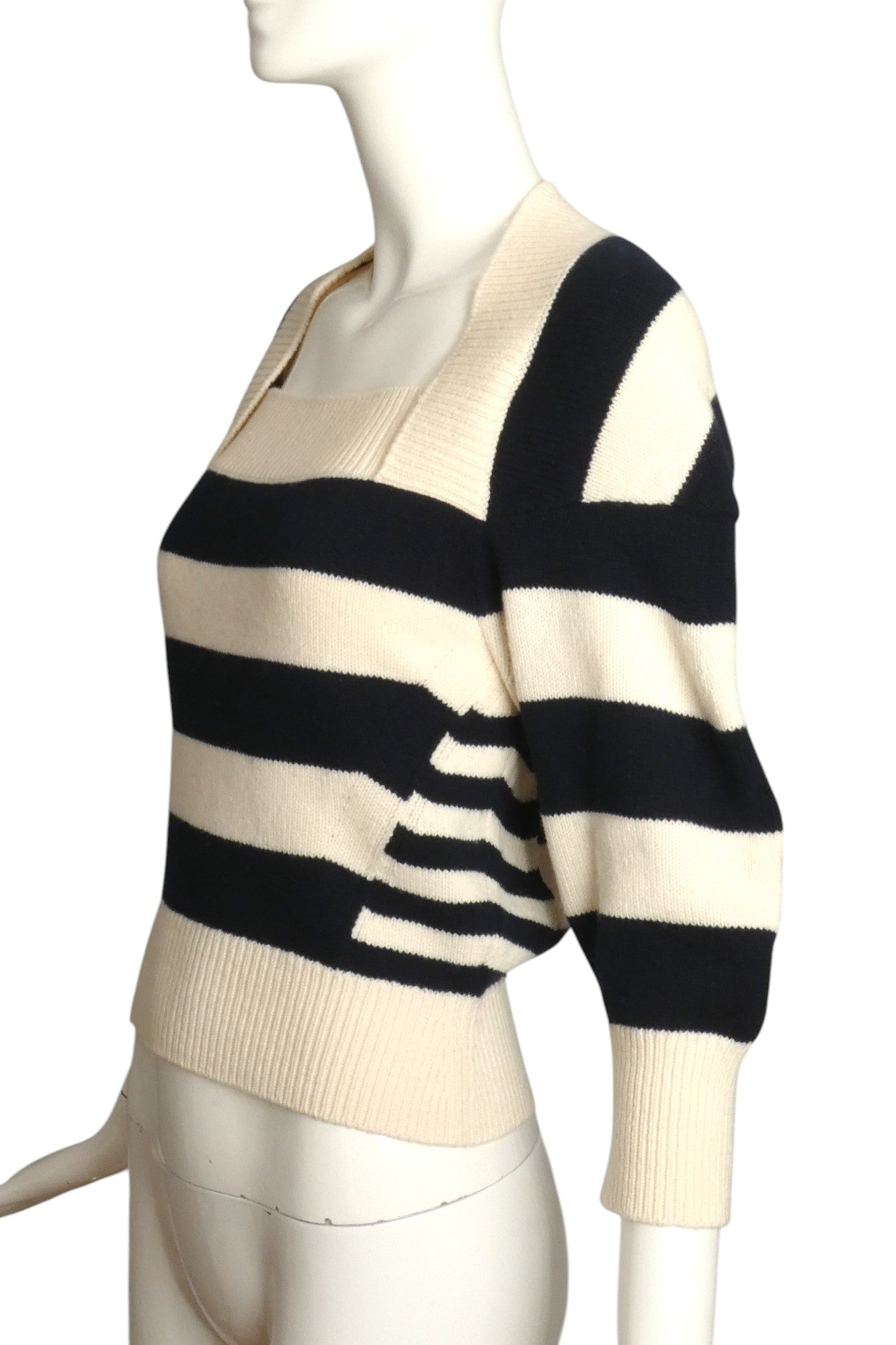 ALEXANDER MCQUEEN- 2021 Wool Stripe Sweater, Size 4
