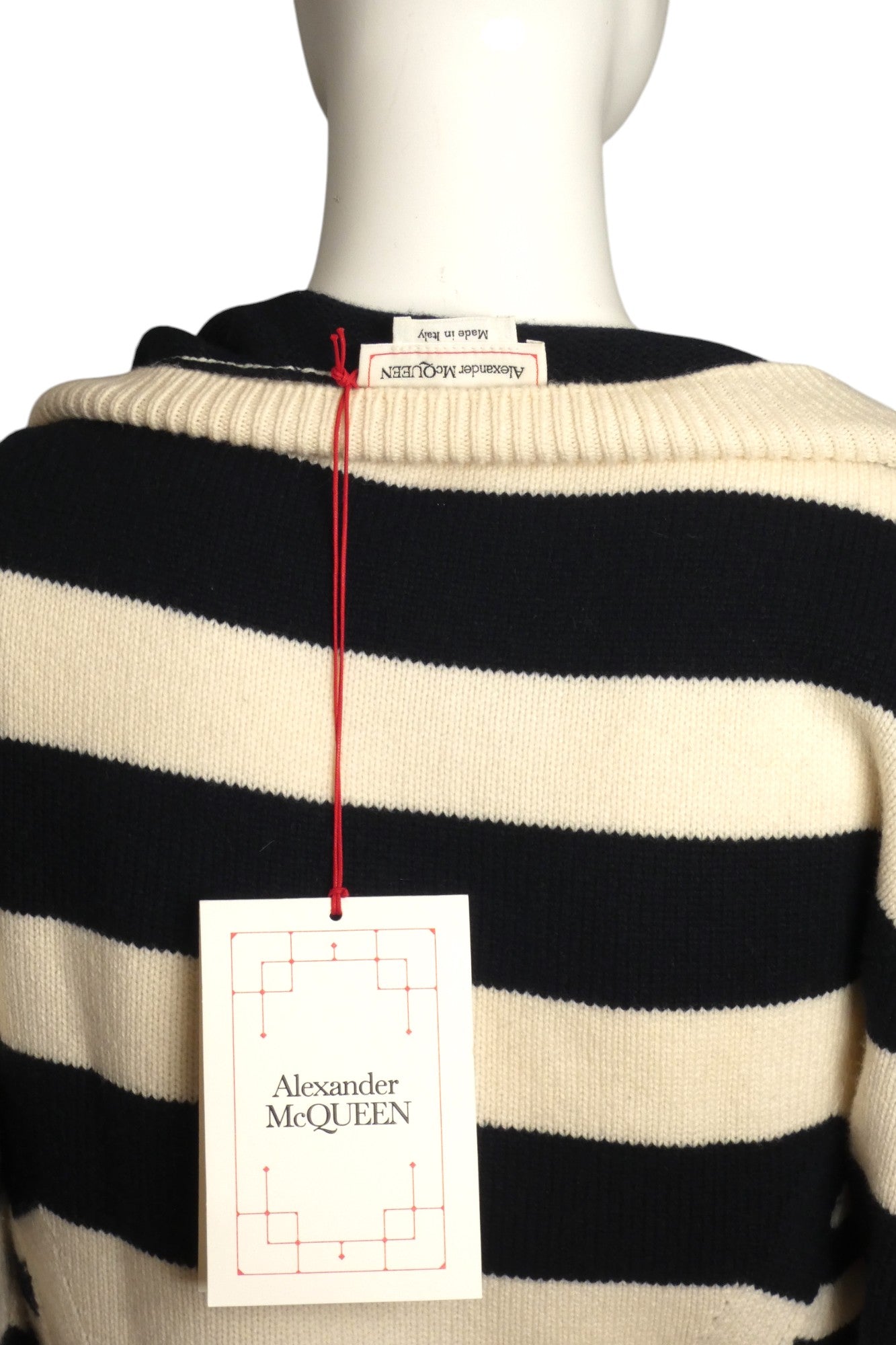 ALEXANDER MCQUEEN- 2021 Wool Stripe Sweater, Size 4