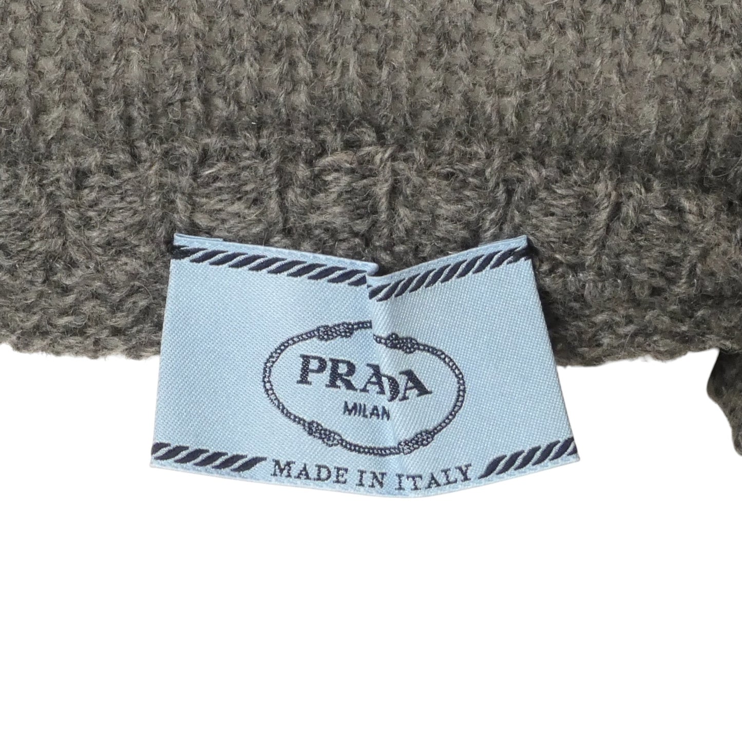 PRADA- 2021 Gray Distressed Sweater, Size 4