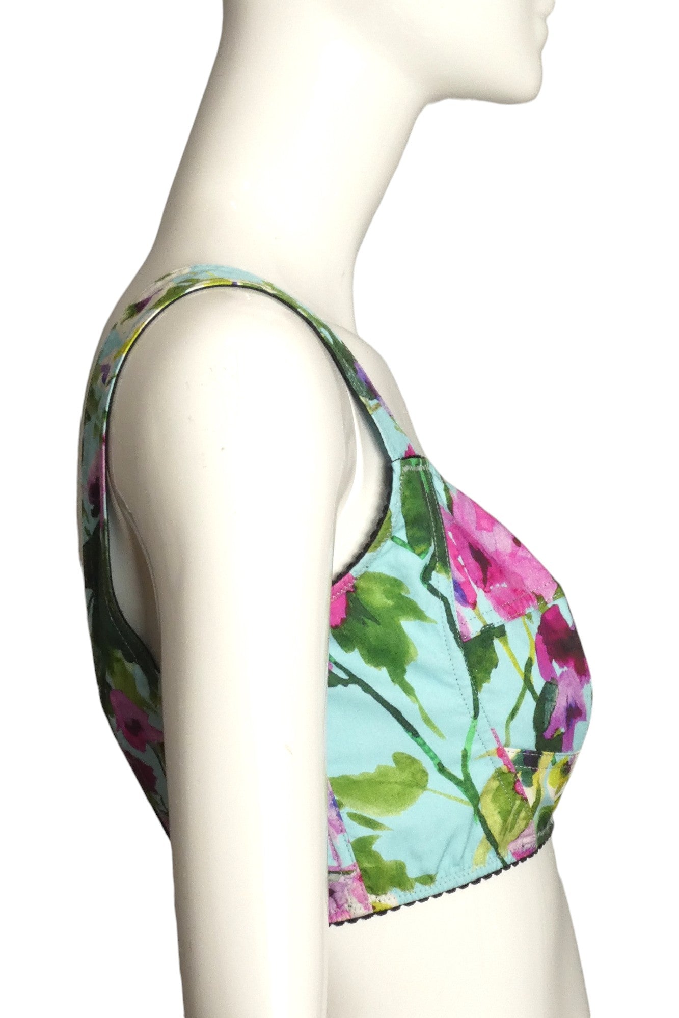 DOLCE & GABBANA- Floral Cotton Bra Top, Size 6