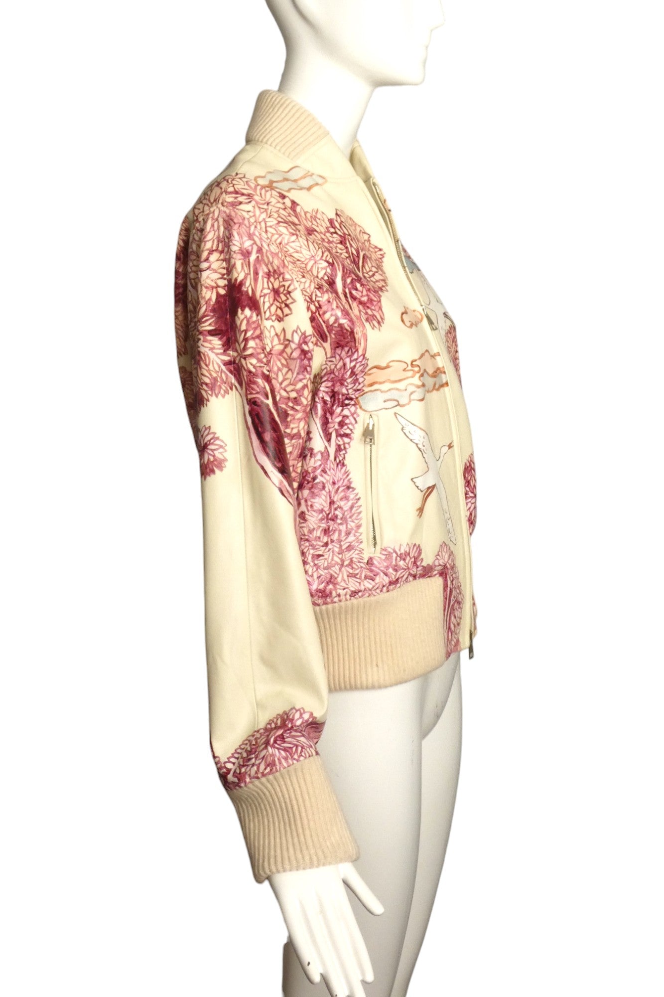 VALENTINO- Painted Leather Jacket, Size 6