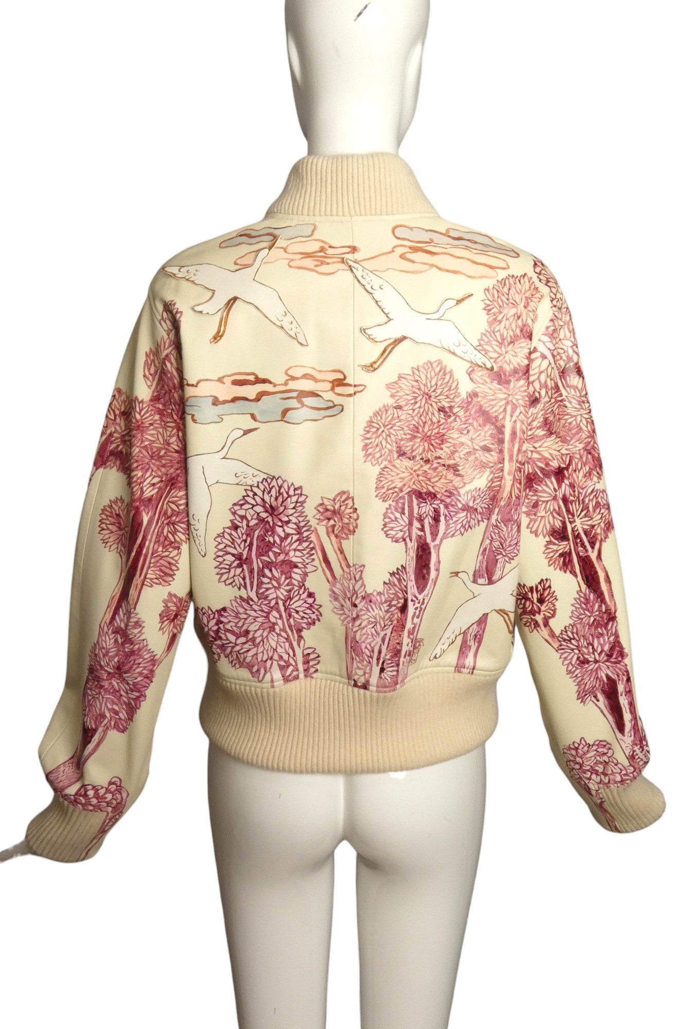 VALENTINO- Painted Leather Jacket, Size 6