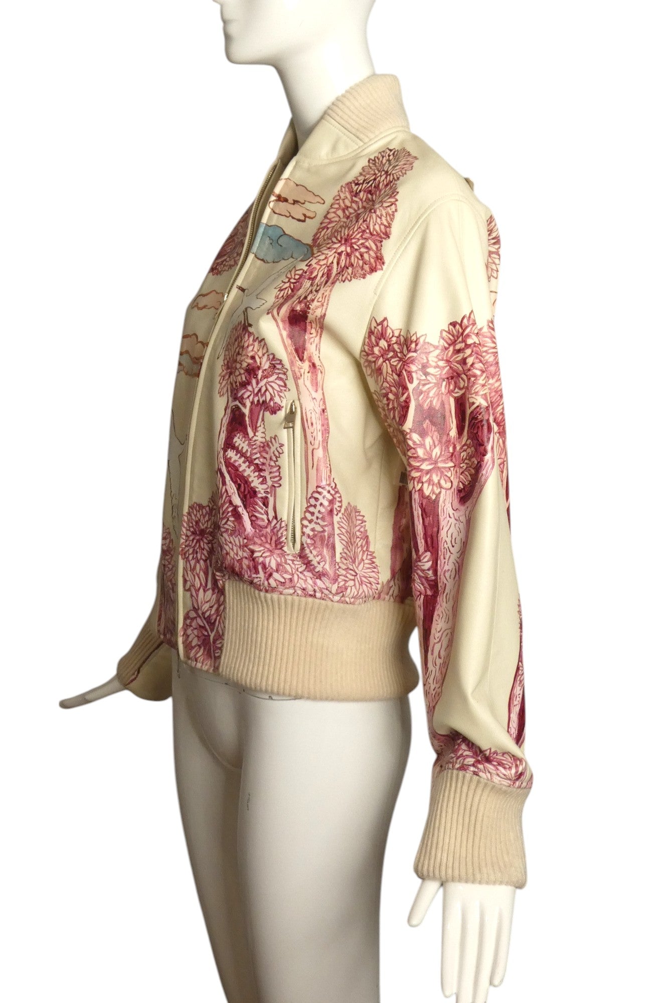 VALENTINO- Painted Leather Jacket, Size 6