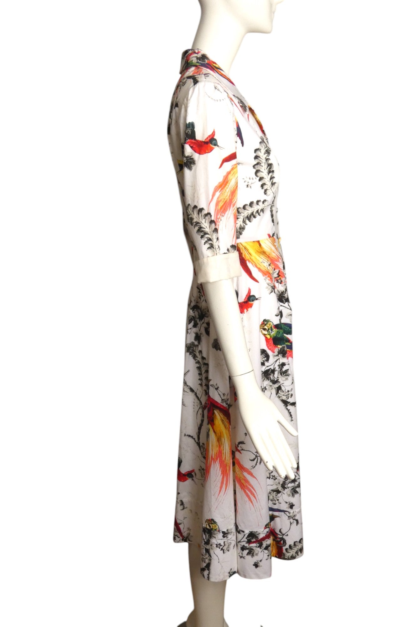 ERDEM- 2017 Floral Print Cotton Shift Dress, Size 6
