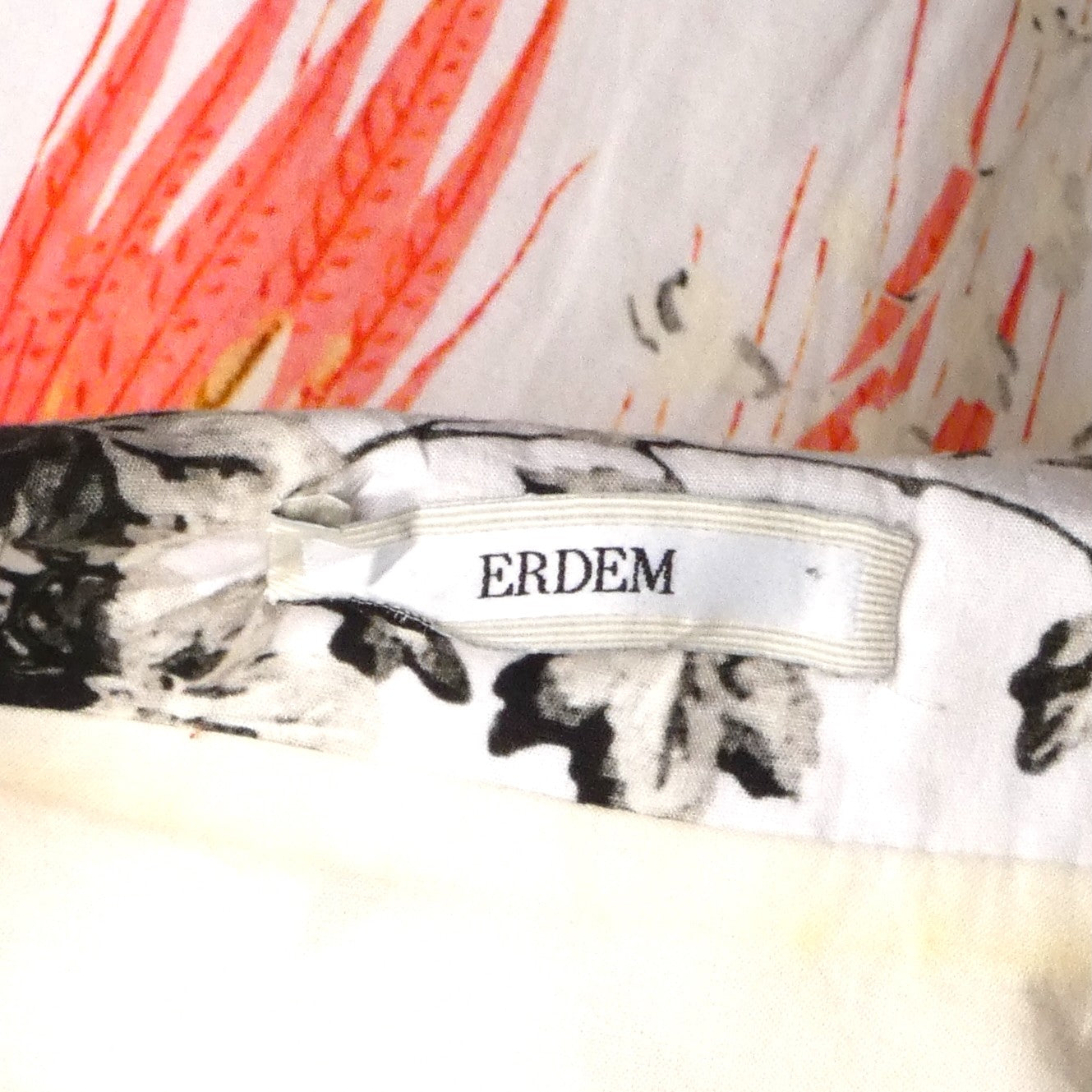 ERDEM- 2017 Floral Print Cotton Shift Dress, Size 6