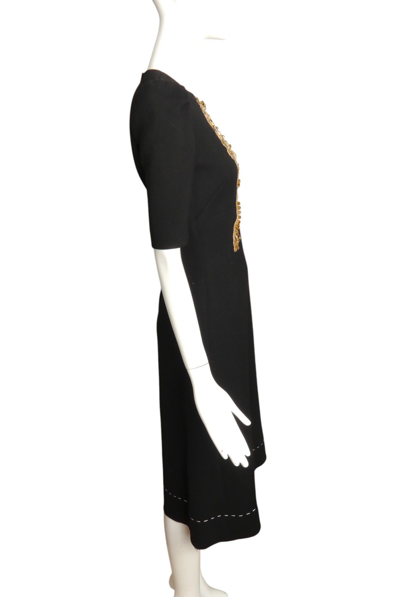 DOLCE & GABBANA- 2016 Black Mirror Fairy Tale Dress, Size 2