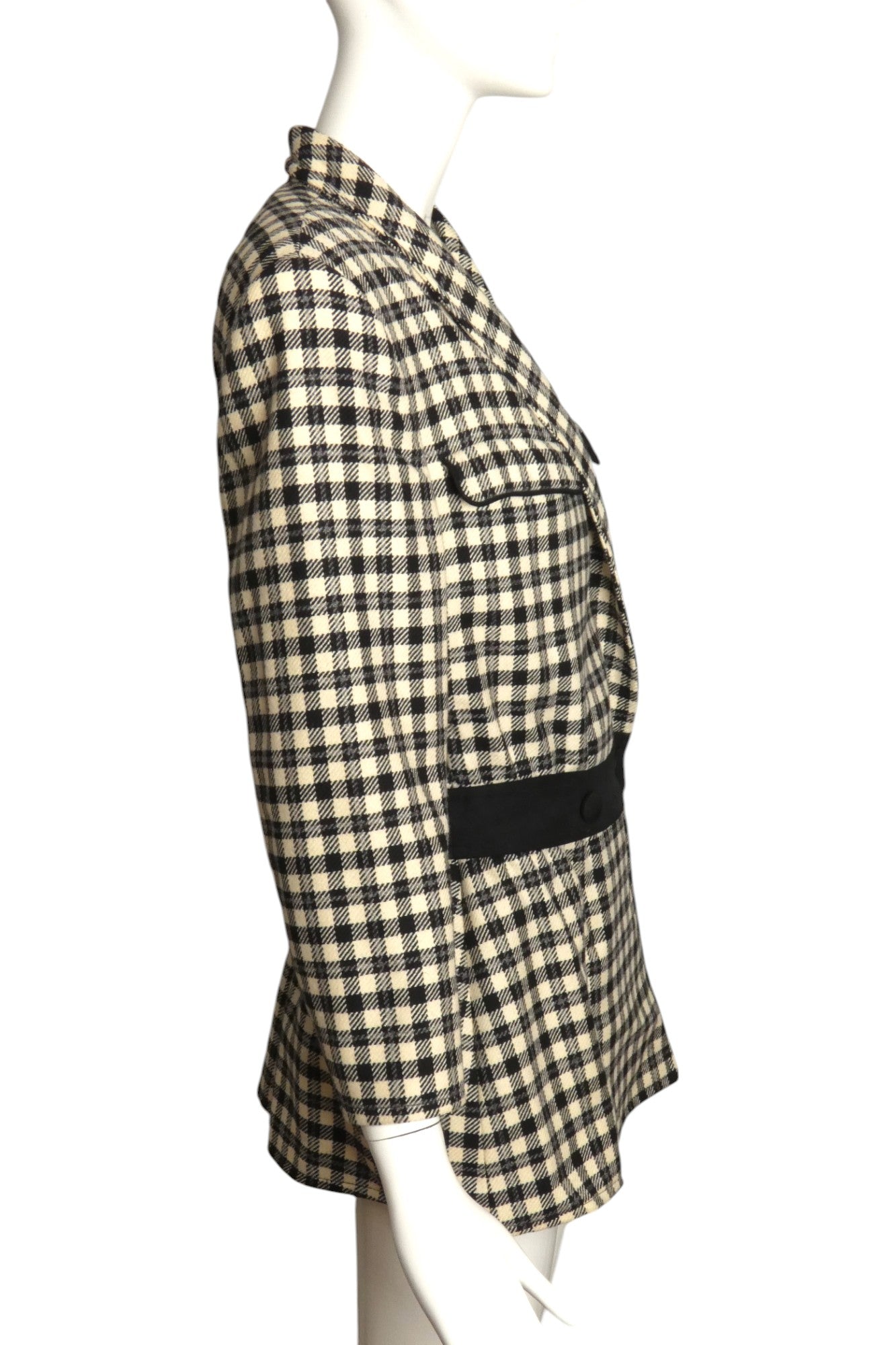 GUCCI- 1980s Wool Plaid Blazer, Size 10
