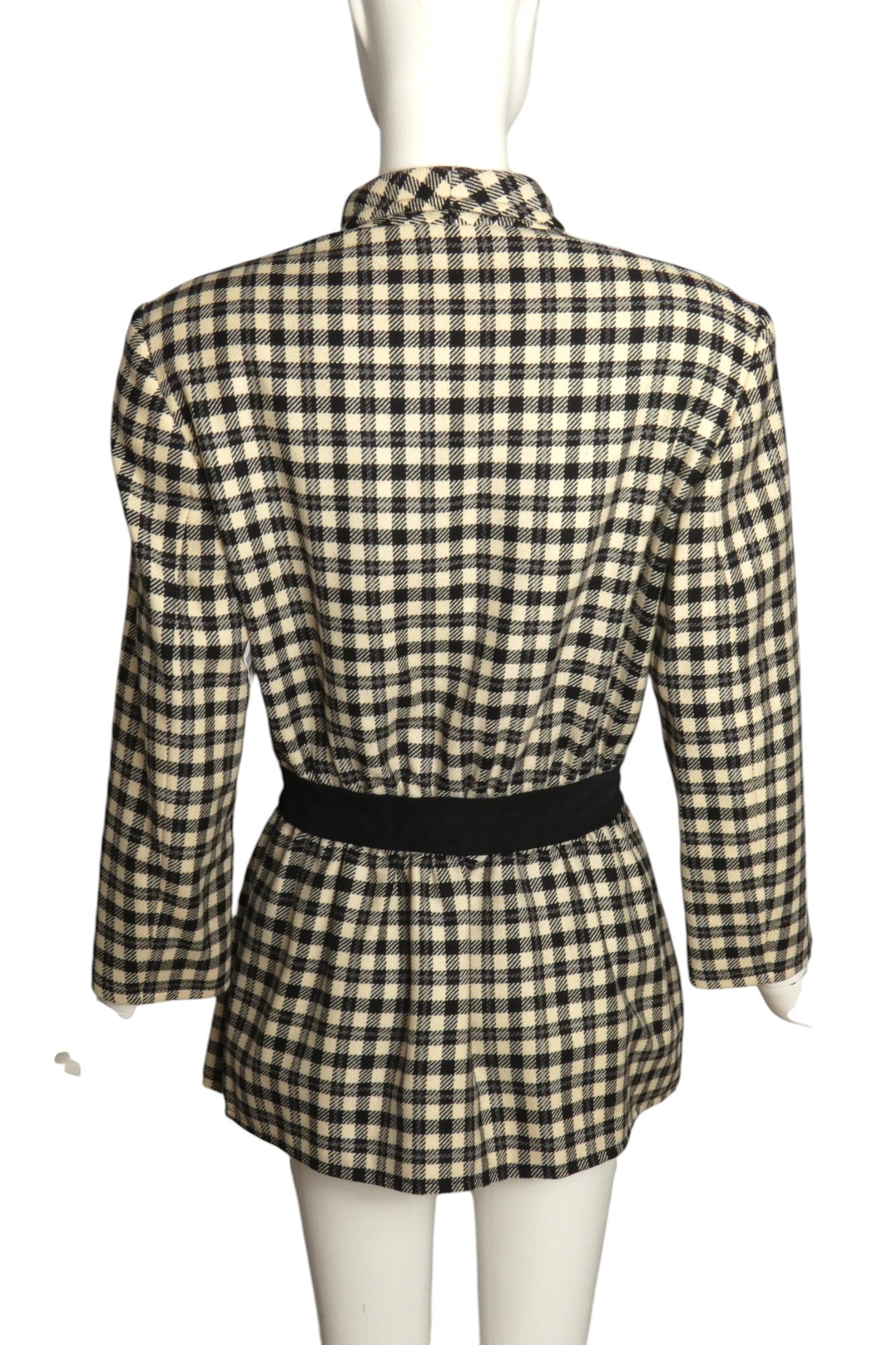 GUCCI- 1980s Wool Plaid Blazer, Size 10