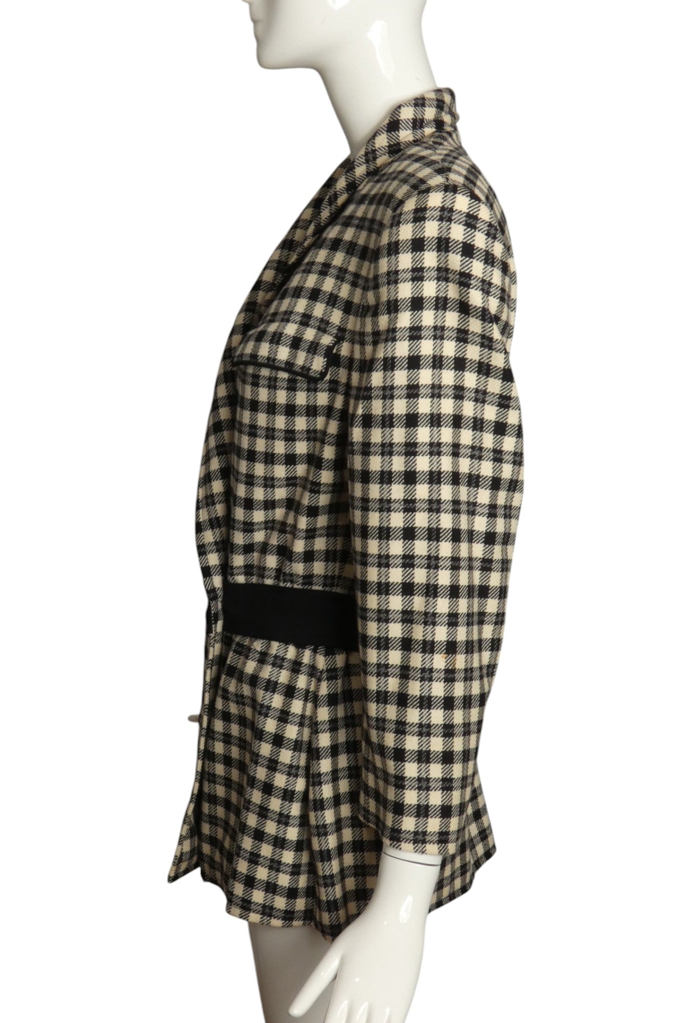 GUCCI- 1980s Wool Plaid Blazer, Size 10
